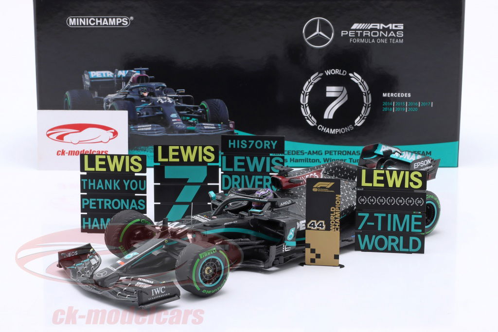 L. Hamilton Mercedes-AMG F1 W11 #44 Sieger Türkei GP Formel 1 Weltmeister 2020 1:18 Minichamps