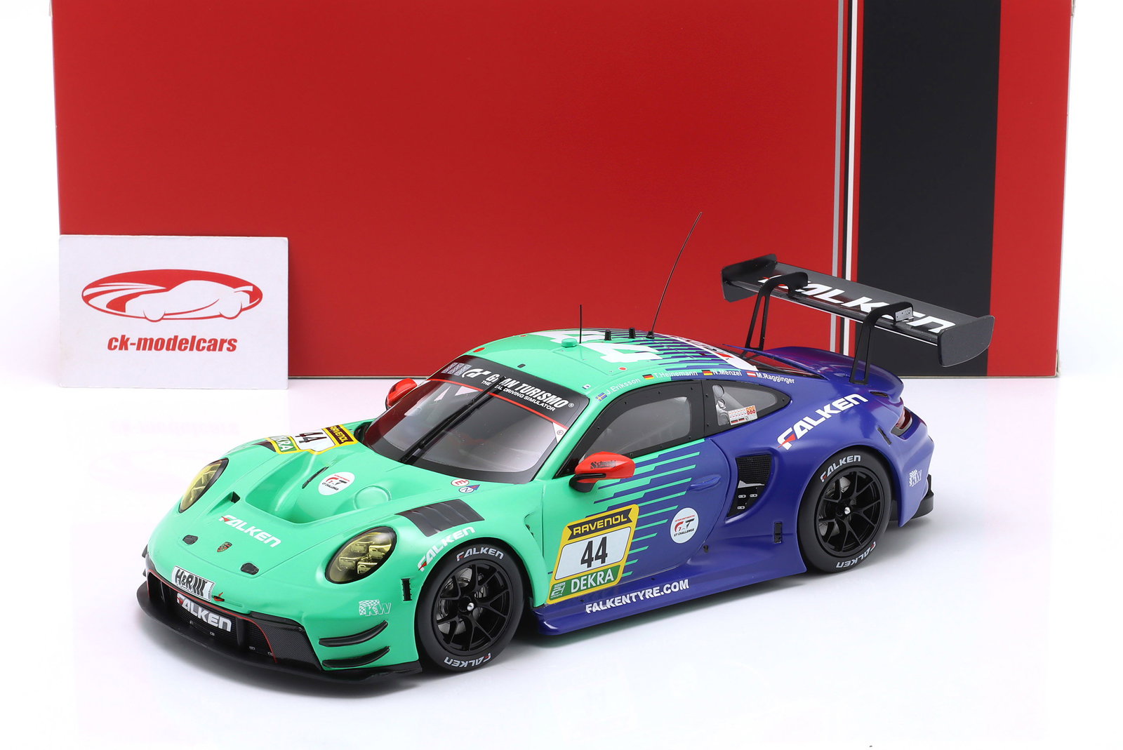 Porsche 911 GT3 R #44 10th 24h Nürburgring 2024 Falken Motorsports 1:18 Ixo