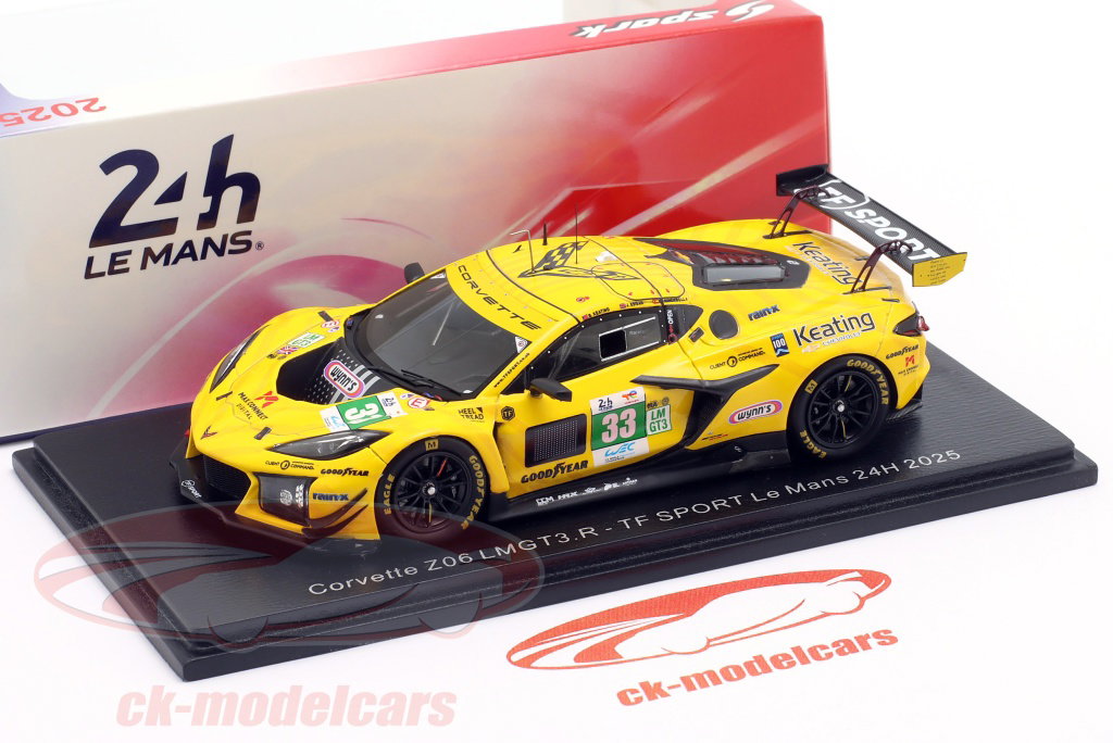 Chevrolet Corvette Z06 GT3.R #33 24h LeMans 2025 Keating, Juncadella, Edgar 1:43 Spark