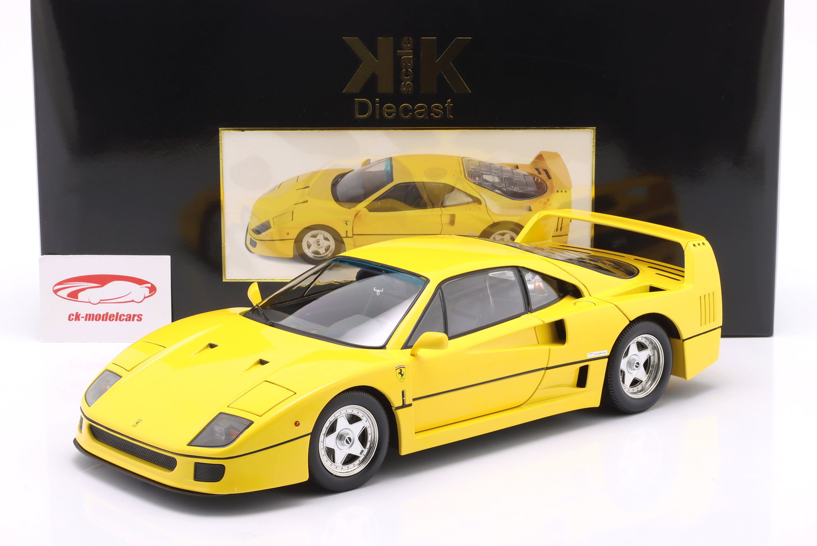 Ferrari F40 year 1987 yellow 1:12 KK-Scale