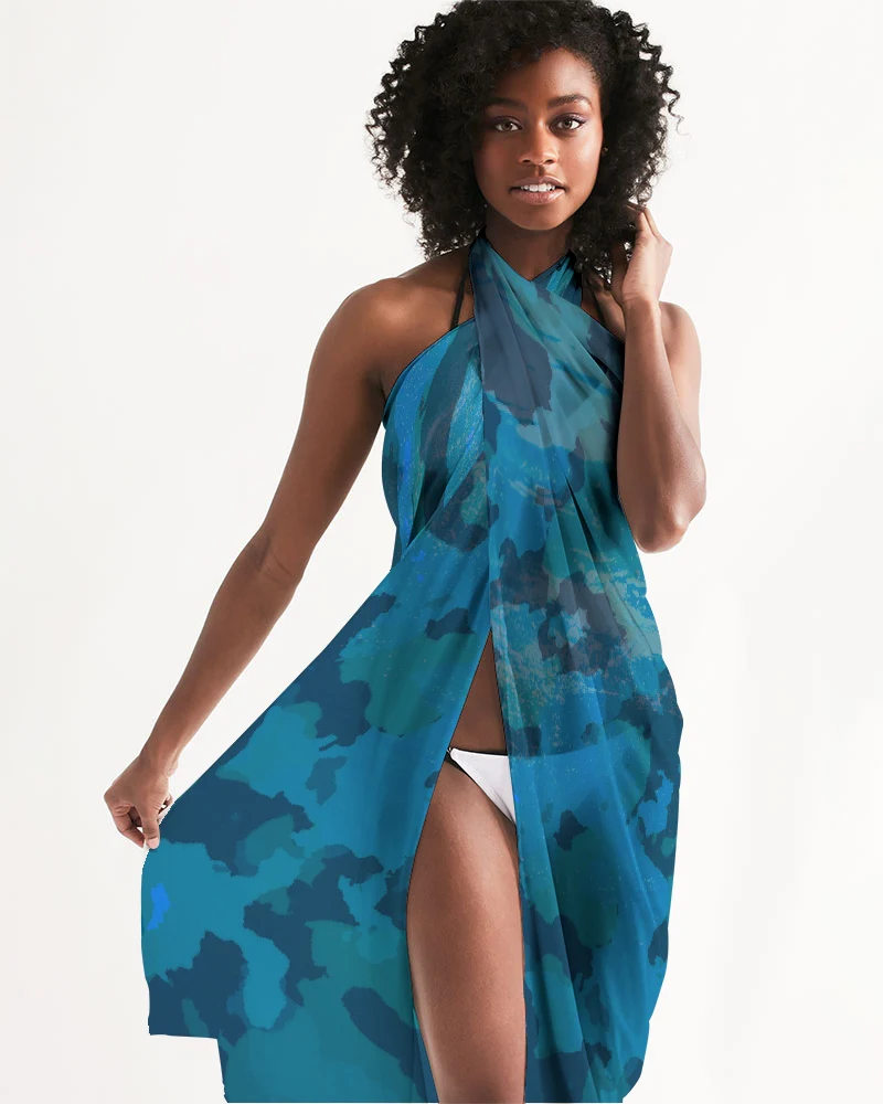 Lightweight & Elegant Ocean Camo Swim Cover Up