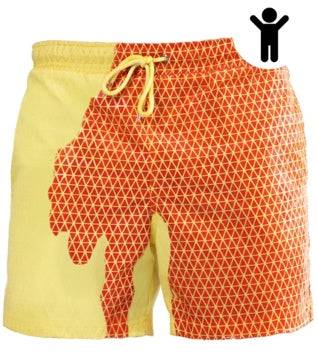 Orange Crush Geo Pattern Color Changing KID Trunks