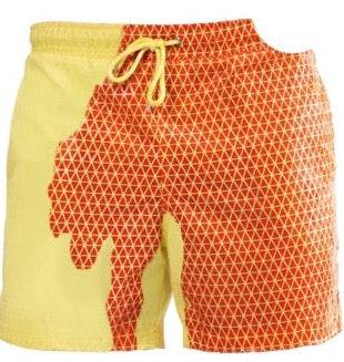 Orange Geo Pattern Color Changing Trunks MEN