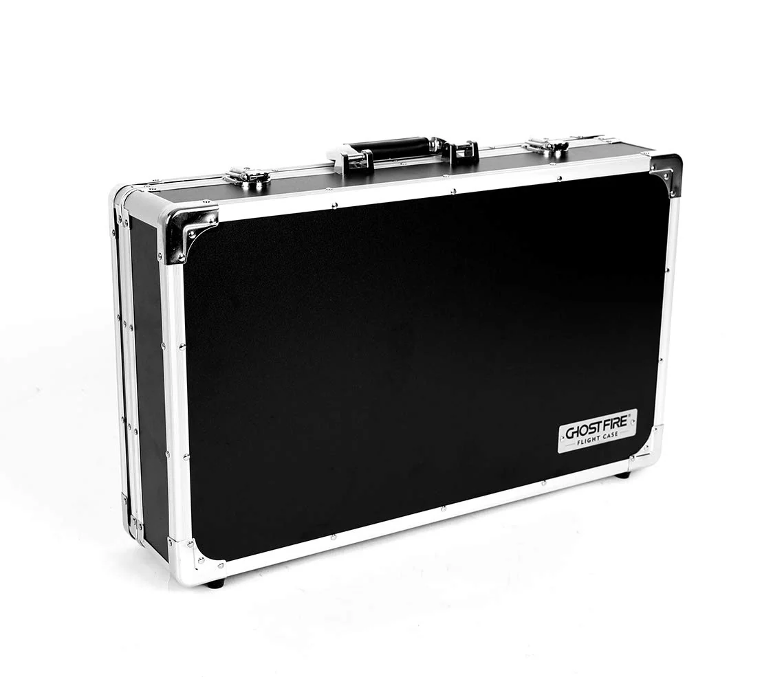 🎄Christmas Sale🎁 Ghost Fire T-Series Guitar Multi-Effect Pedal Case - 21.6x12.4x4.2in, Aluminum Construction with Mounting Tape & Secure Locking System (T-EC10)