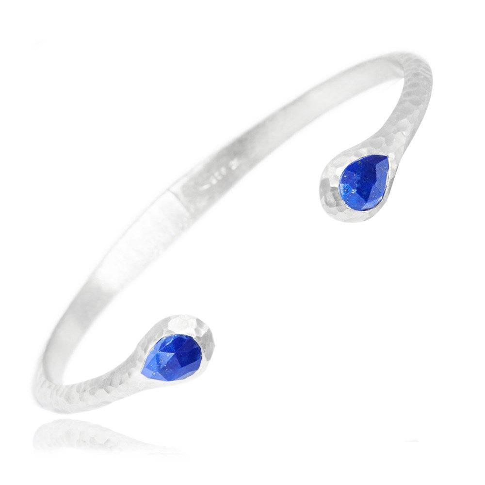 Petal Lapis Silver Cuff