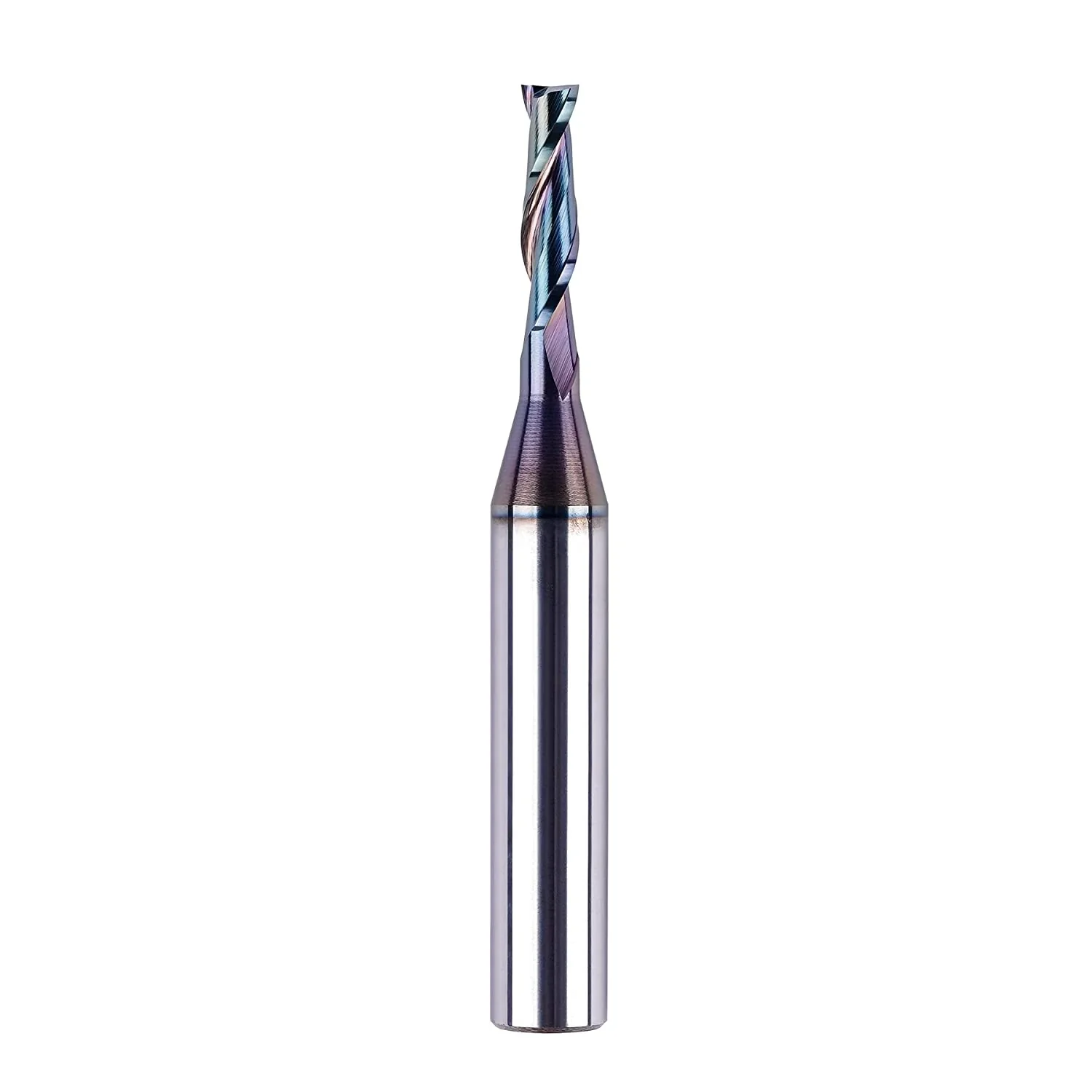 SpeTool W04007 SPE-X Extra Tool Life Coated SC Spiral Plunge 1/8" Dia x 1/4" Shank x 1/2" Cutting Length x 2" Long 2 Flute Up-Cut Router Bit
