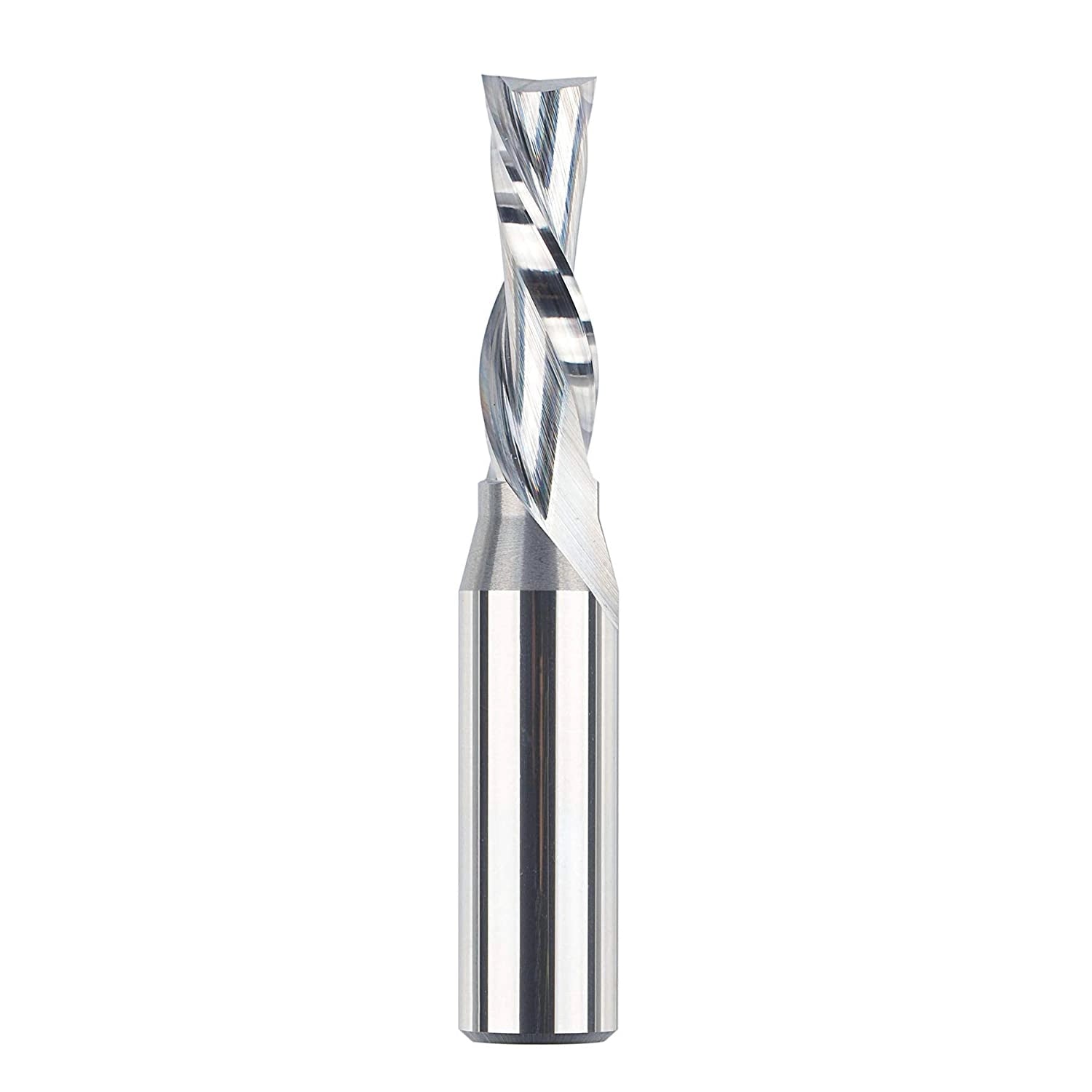 SpeTool W04008 SC Spiral Plunge 3/8" Dia x 1/2" Shank x 1-1/4" Cutting Length x 3" Long 2 Flute Down-Cut Router Bit