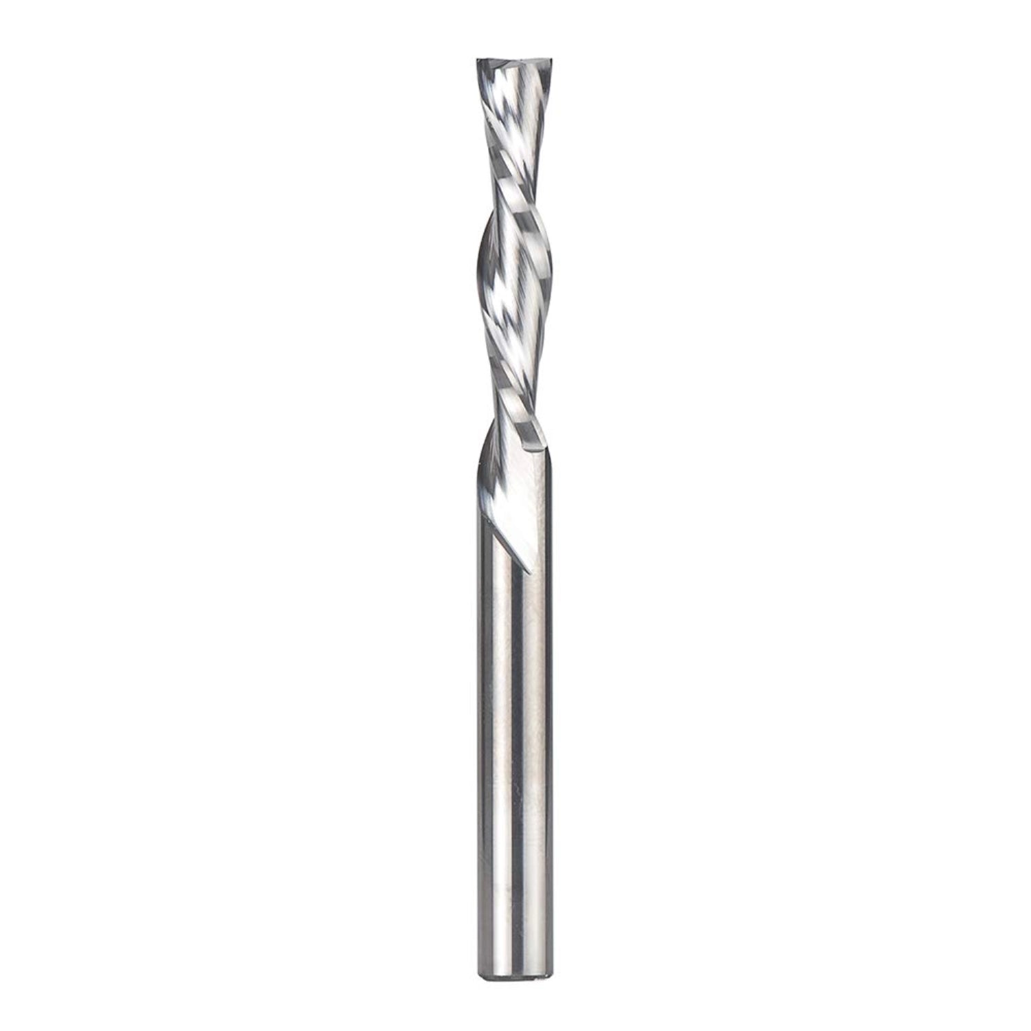 SpeTool W04013 SC Spiral Plunge 1/4" Dia x 1/4" Shank x 1-1/4" Cutting Length 3" Extra Long 2 Flute Down-Cut Router Bit