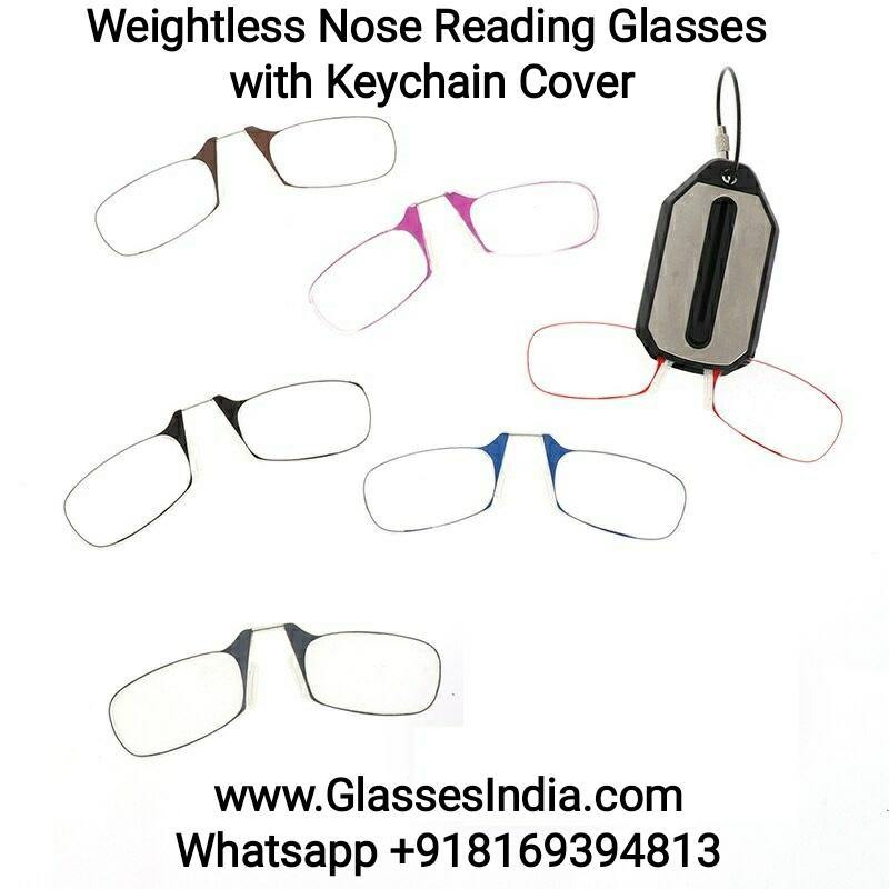 Mini Keychain Reading Glasses Nose Clip On Thin Foldable Reading Glasses for Men and Women