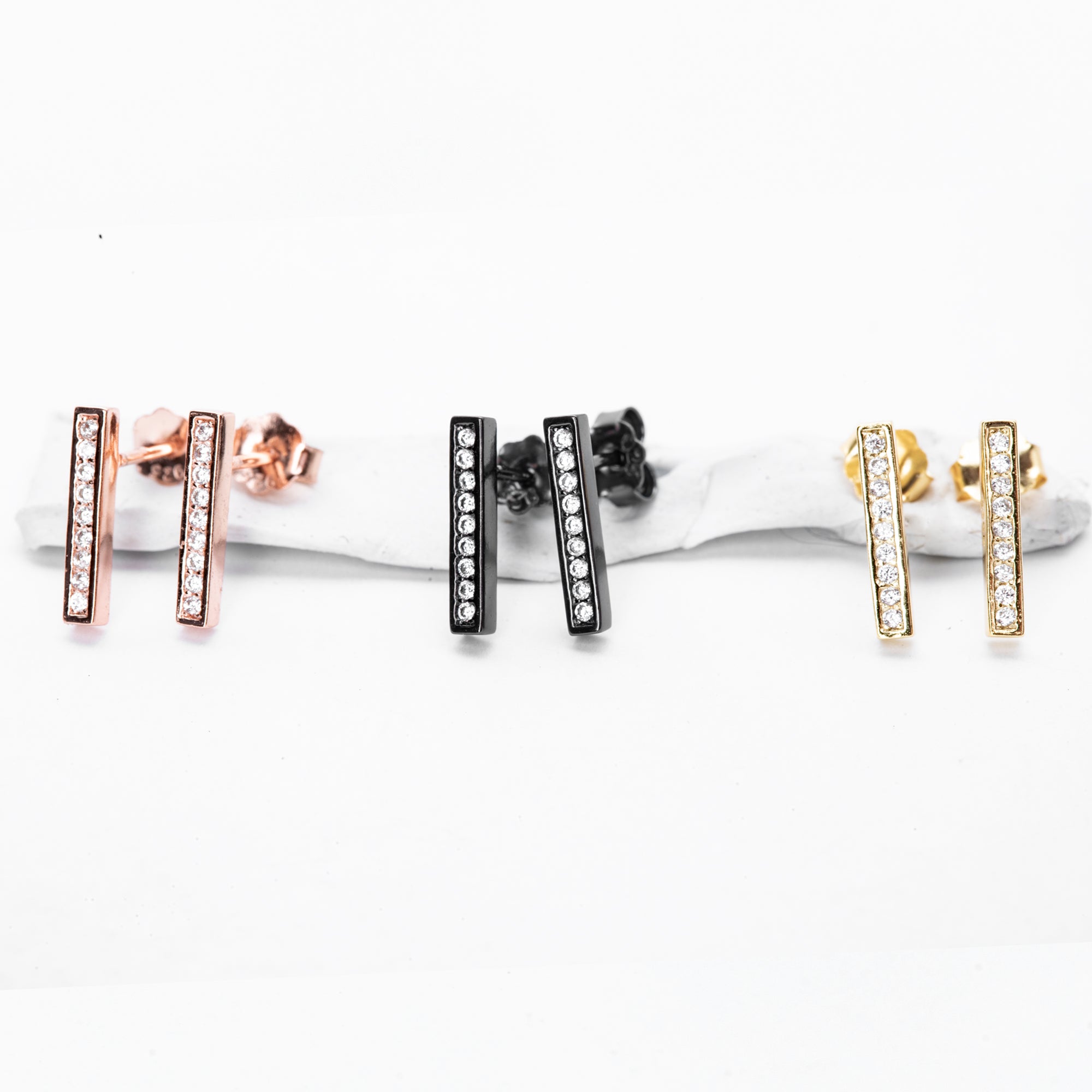 Bar Diamond Studs