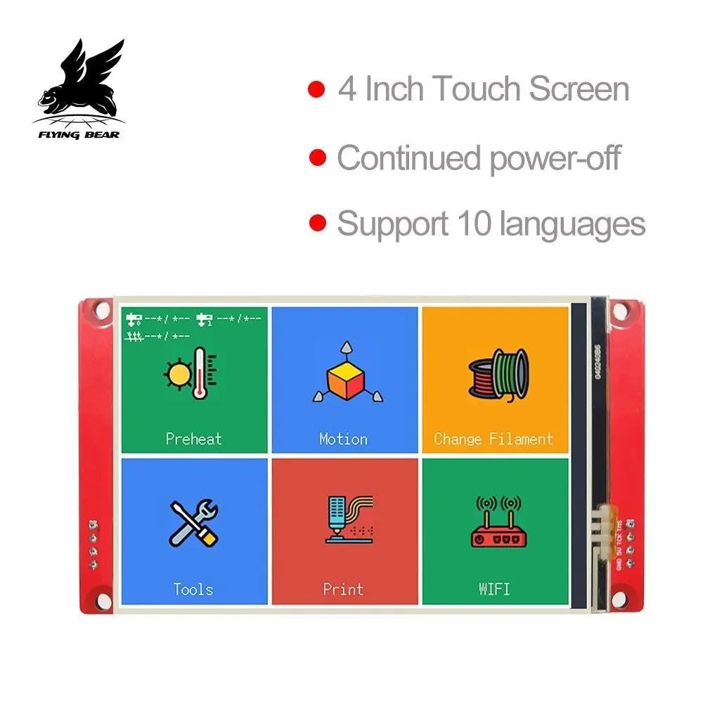 Flyingbear 3D Printer  Parts TS40 Smart Controller Display 4.0" Touch Screen Support Marlin/Repetier