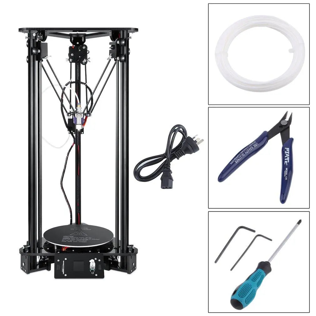 3D Printer For Kossel Linear Delta Large Printing Size  LCD Screen Printer DIY Kit EU/UK/US/AU Plug