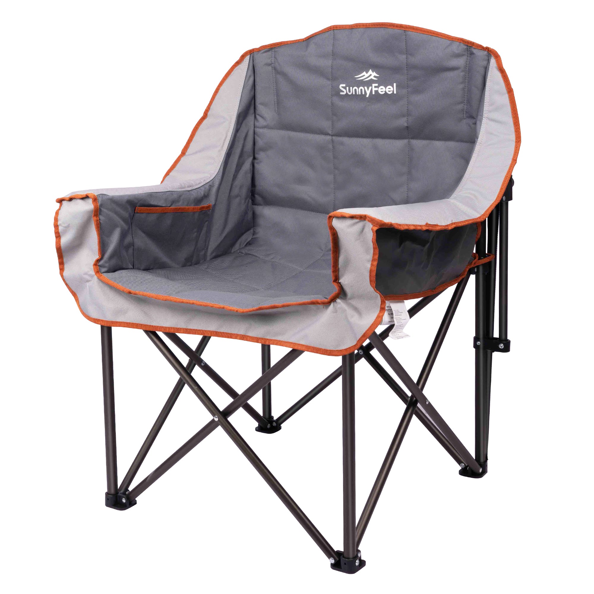 SunnyFeel™ XL Padded Camp Chair - Foldable, High Back, for Outdoors.