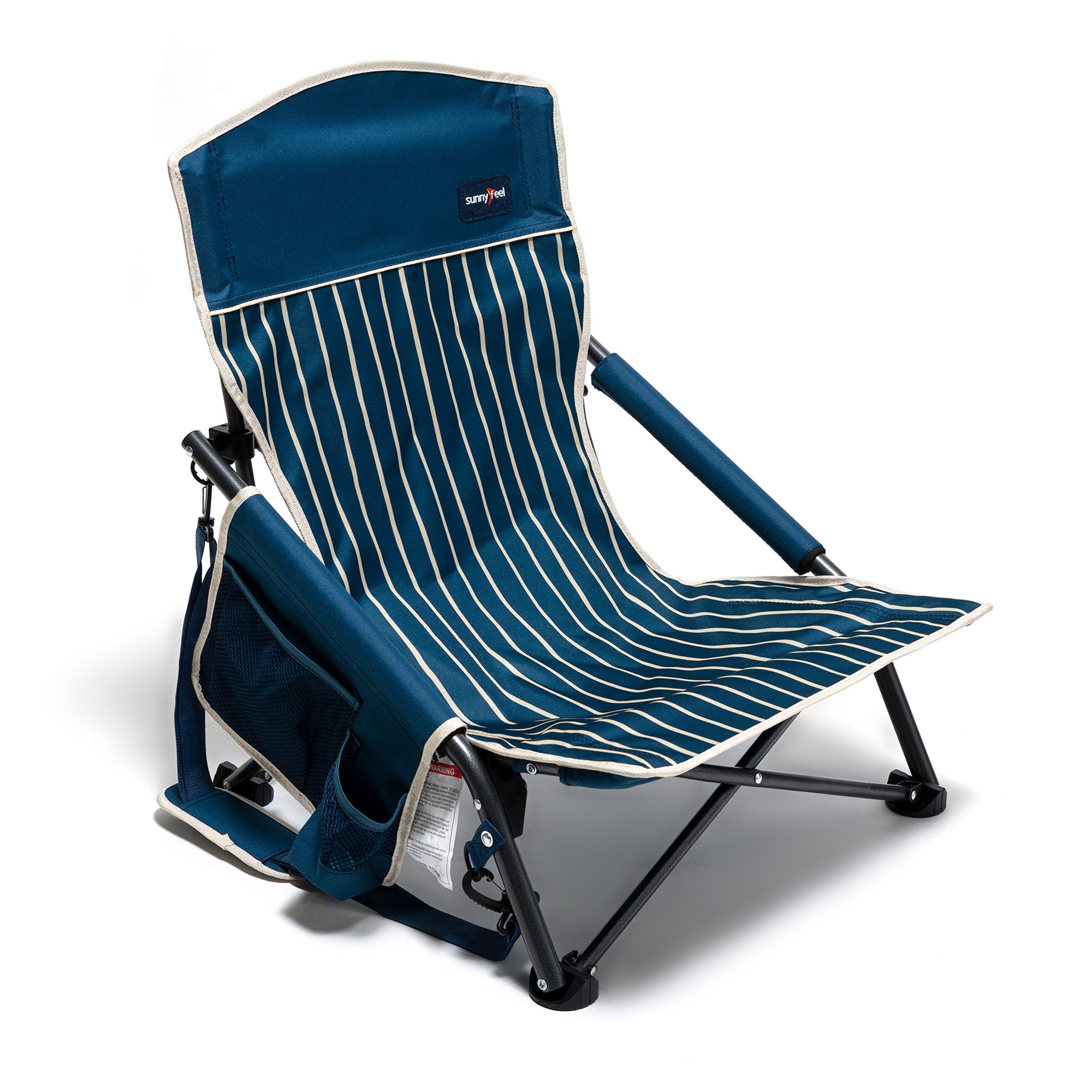 SunnyFeel™ Navy Blue Low Chair - Lightweight, Portable, for Beach & Outdoors