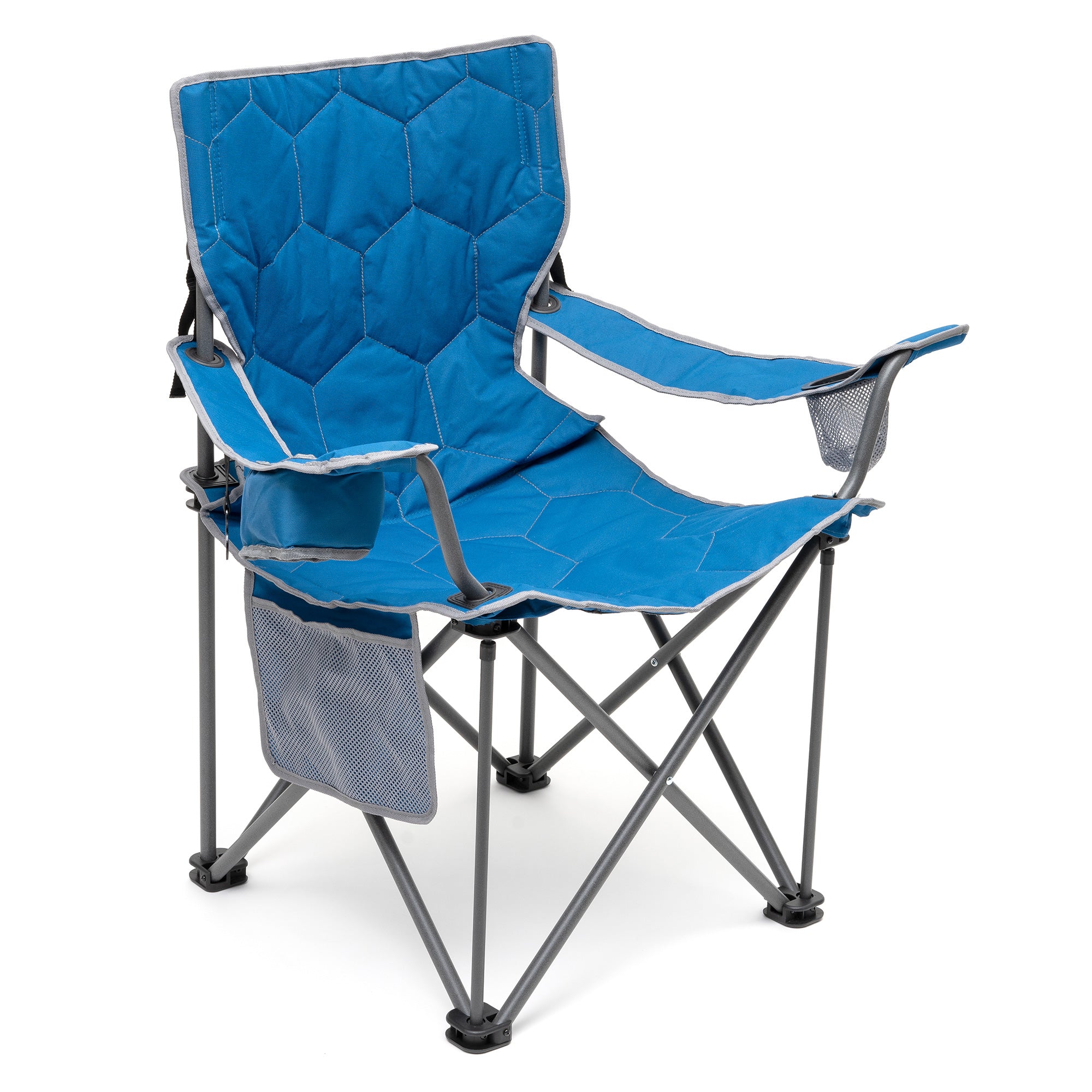 SunnyFeel™ Blue XL Camping Chair - Padded, Portable, for Outdoors
