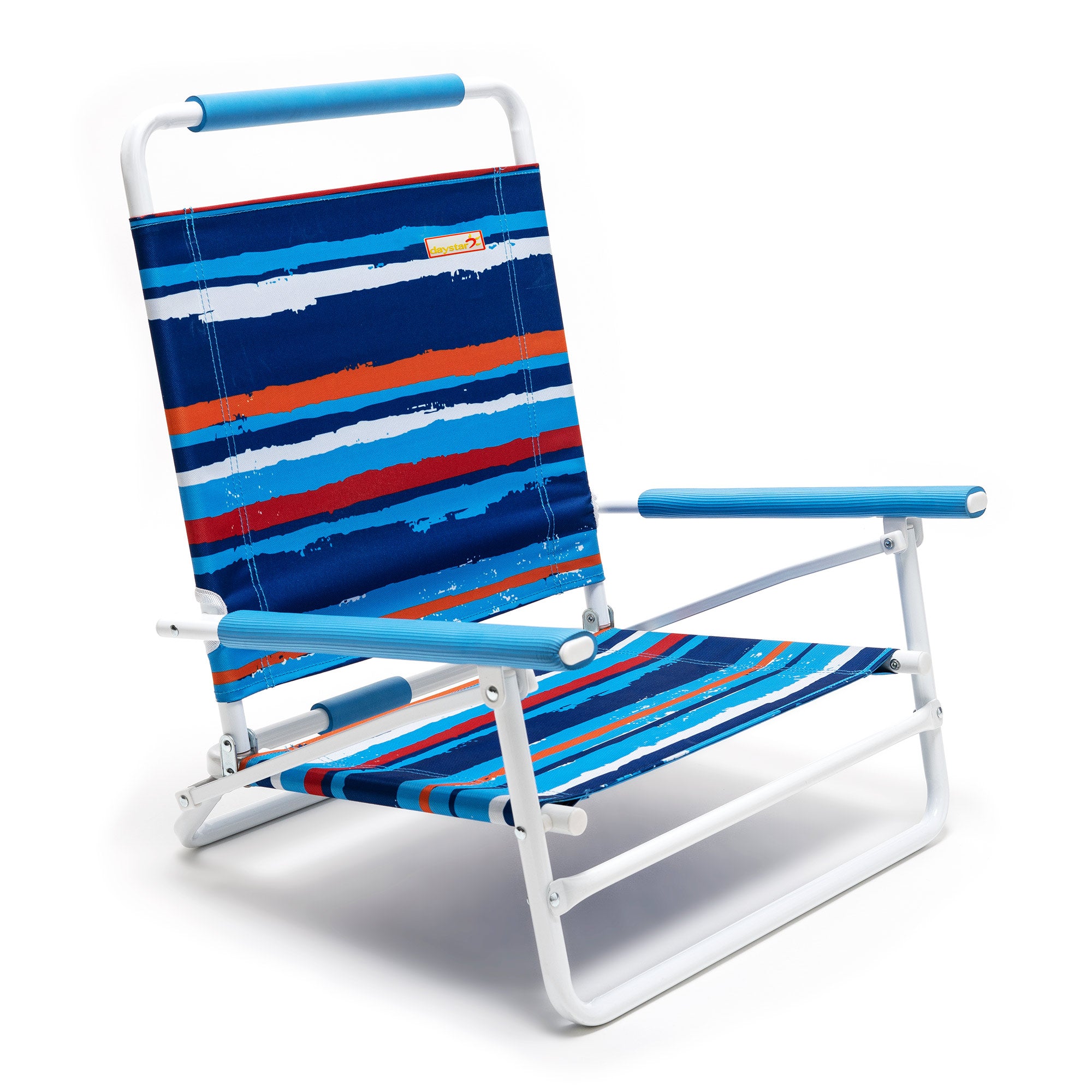 SunnyFeel™ Blue Strip Chair - Lightweight, Portable, for Outdoors, supports up to 300 LBS