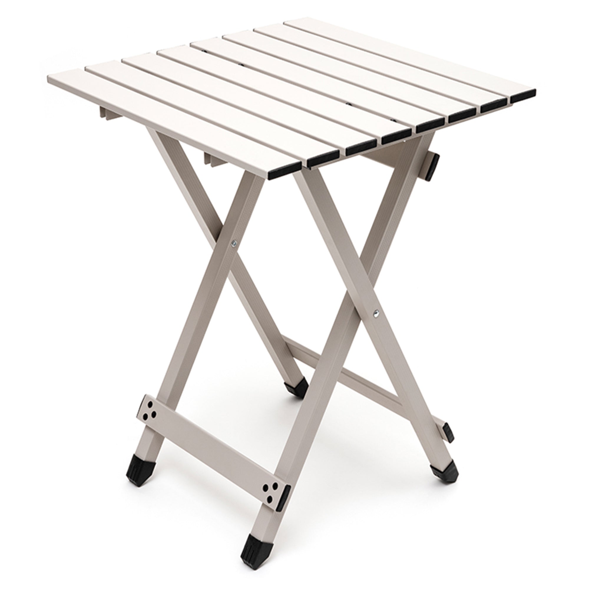 SunnyFeel™ White Camp Table - Aluminum, Portable, for Outdoors