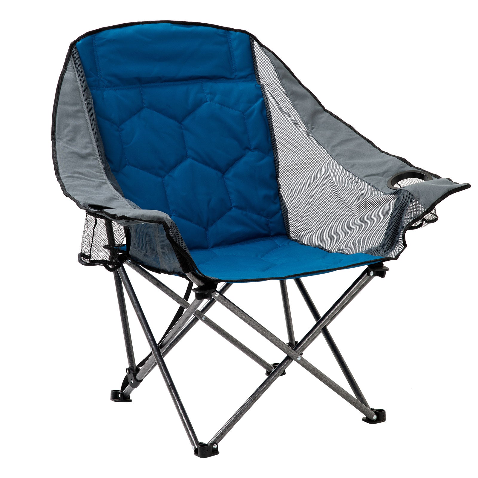 SunnyFeel™ XL Camp Chair- Padded, Portable, with Cup Holder