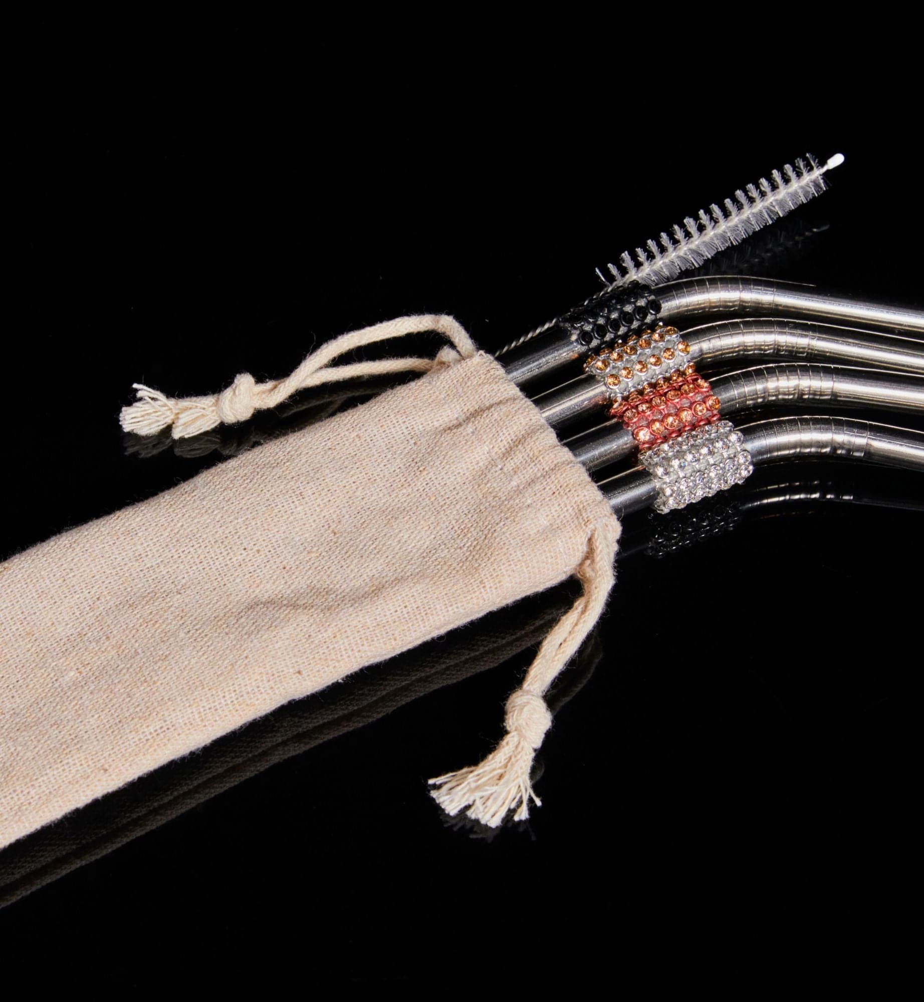 Glam Straws Set Silver Edition