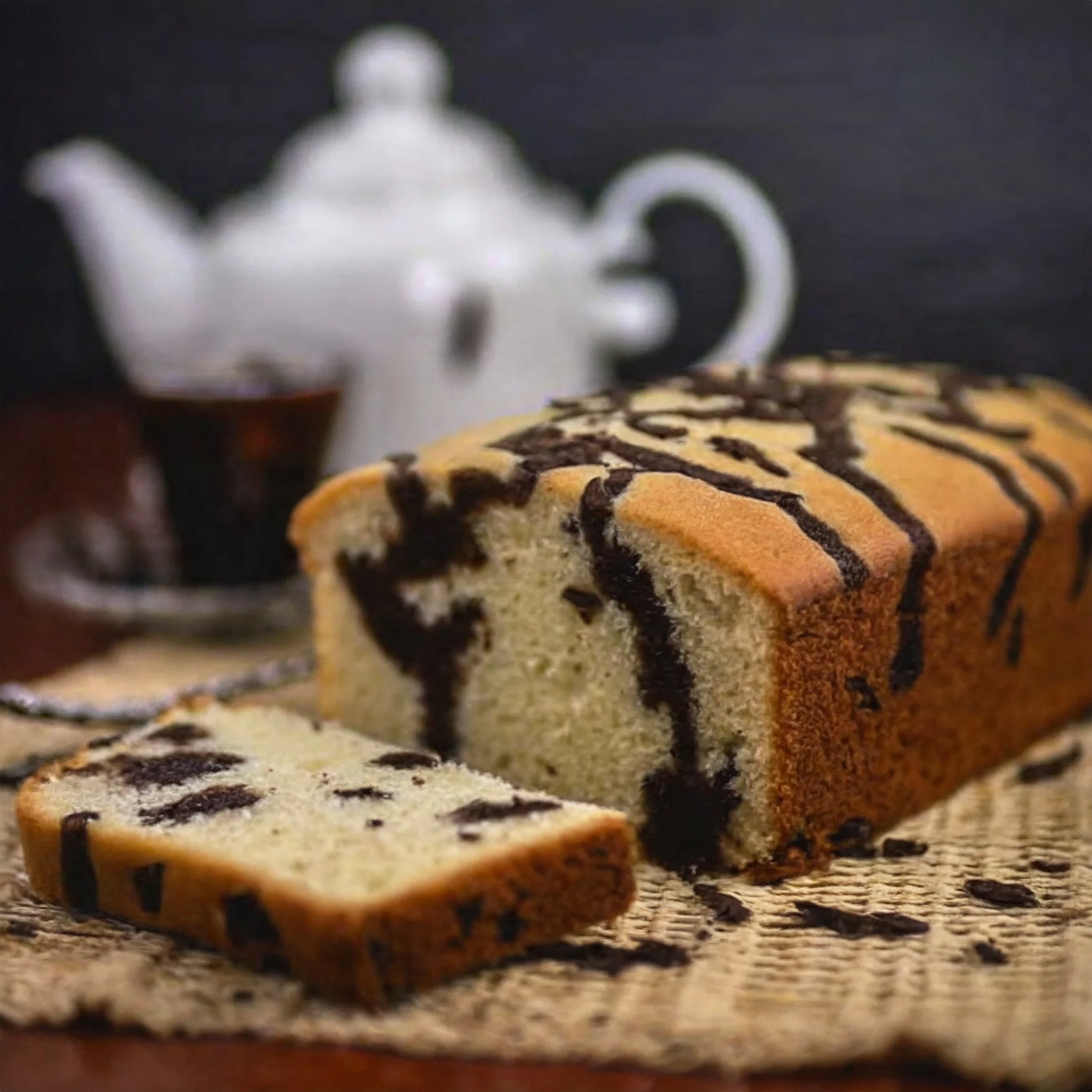Vanilla & Chocolate Marble Cake - Gluten Free, Sugar Free, Diabetic Friendly, Keto