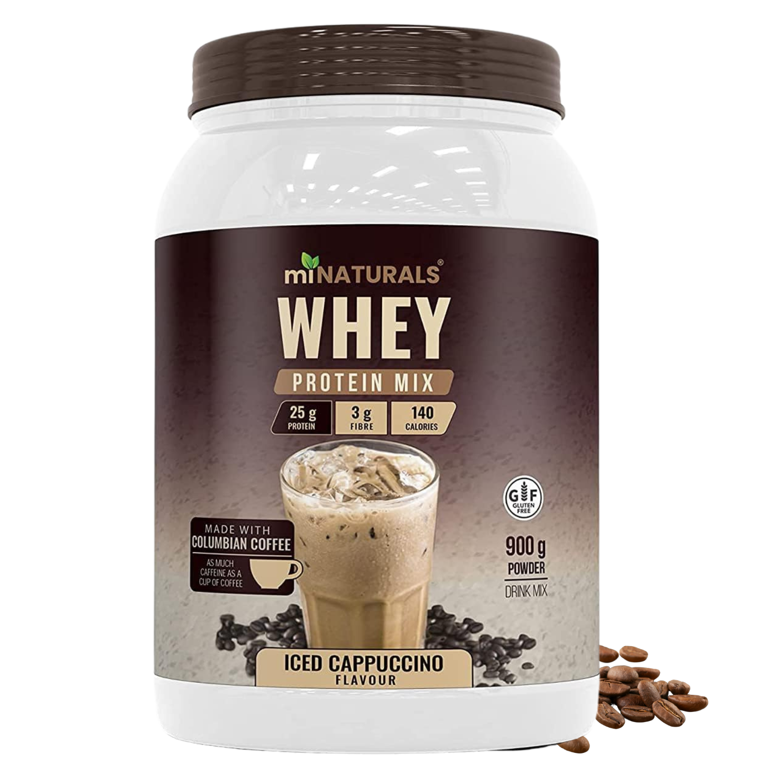 Whey Pure Isolate High Protein Drink Mix Powder, For Shakes - Iced Cappuccino Coffee (900g)