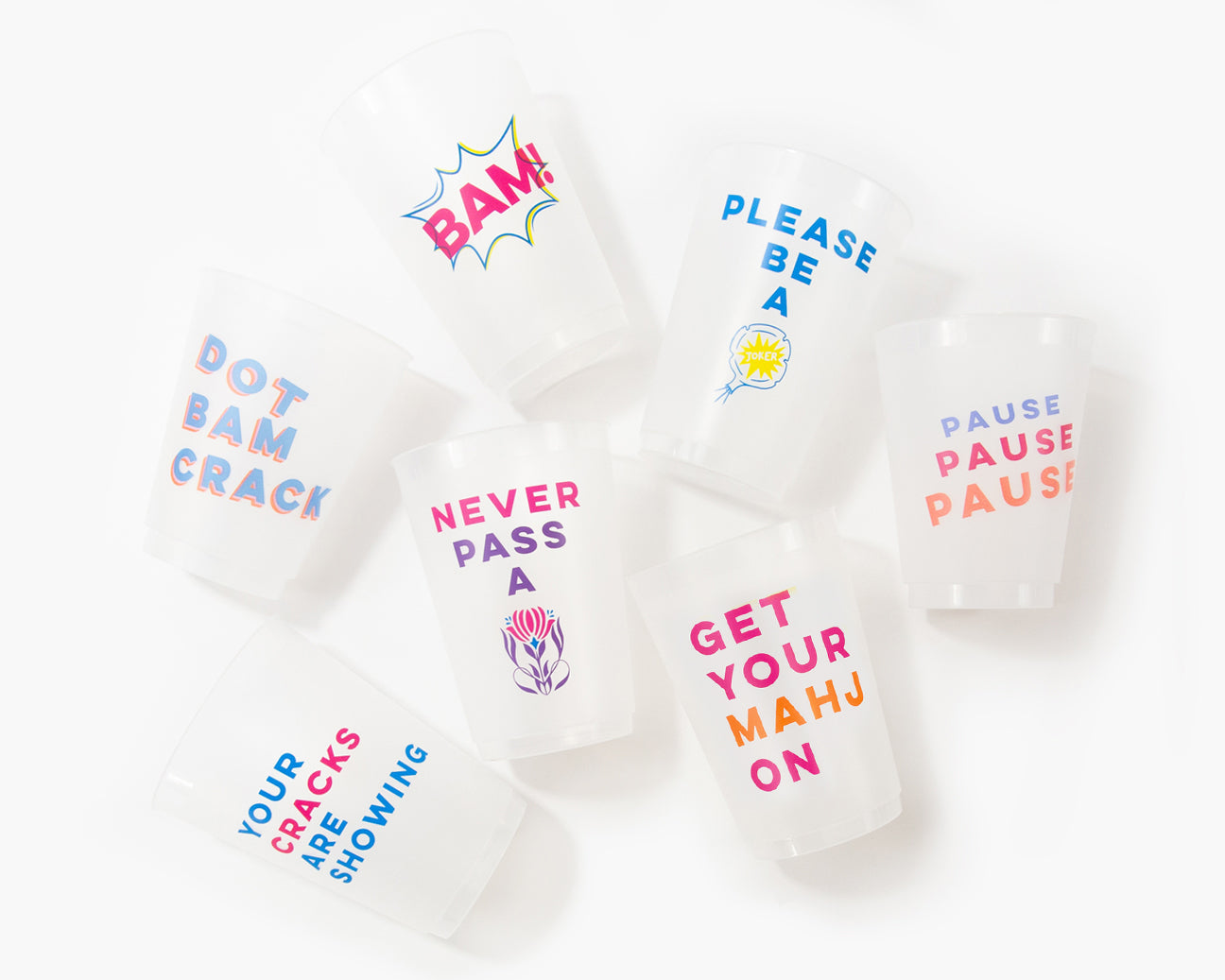 Mahjong plastic cups