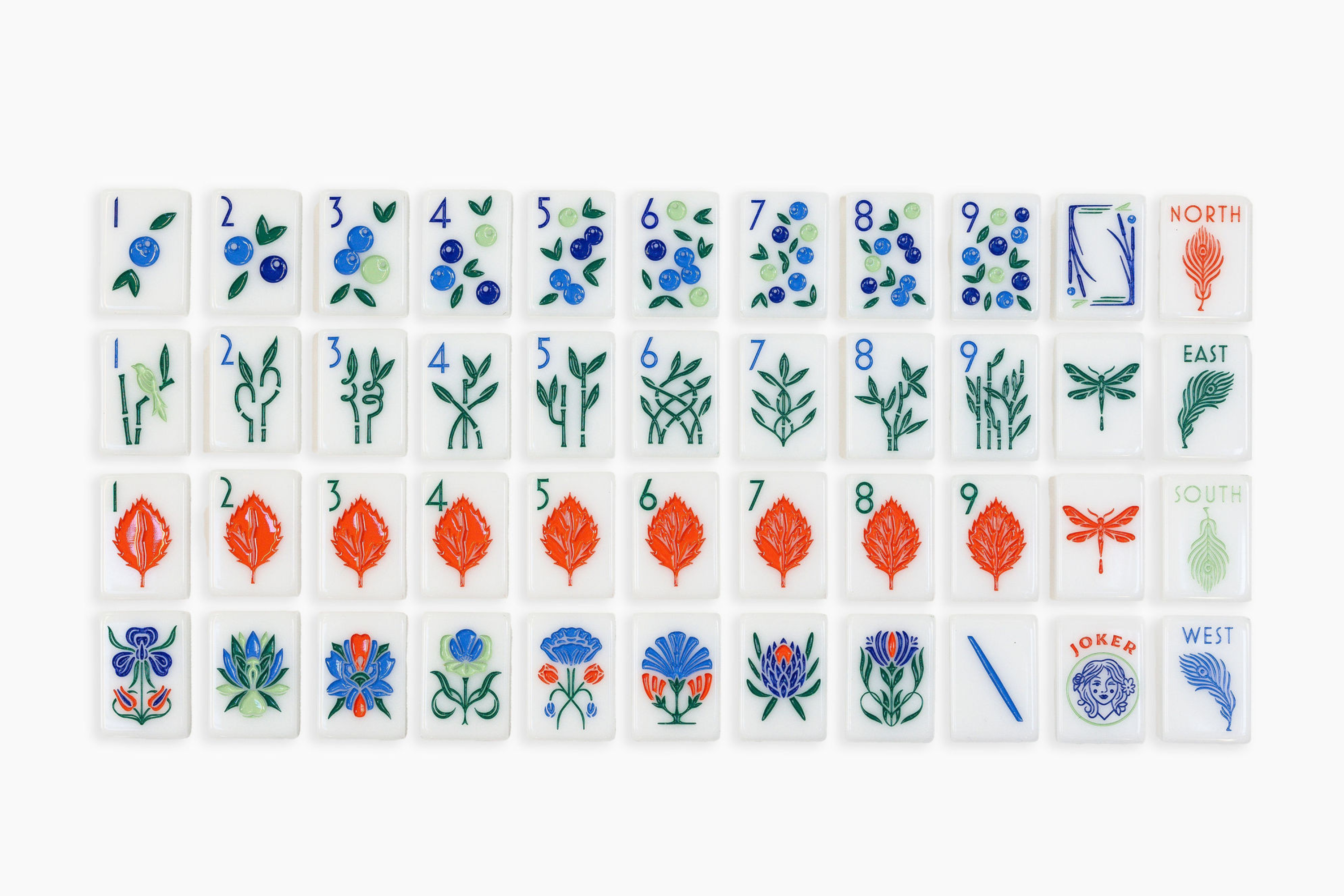 The Botanical Line: Newport Mahjong Tiles