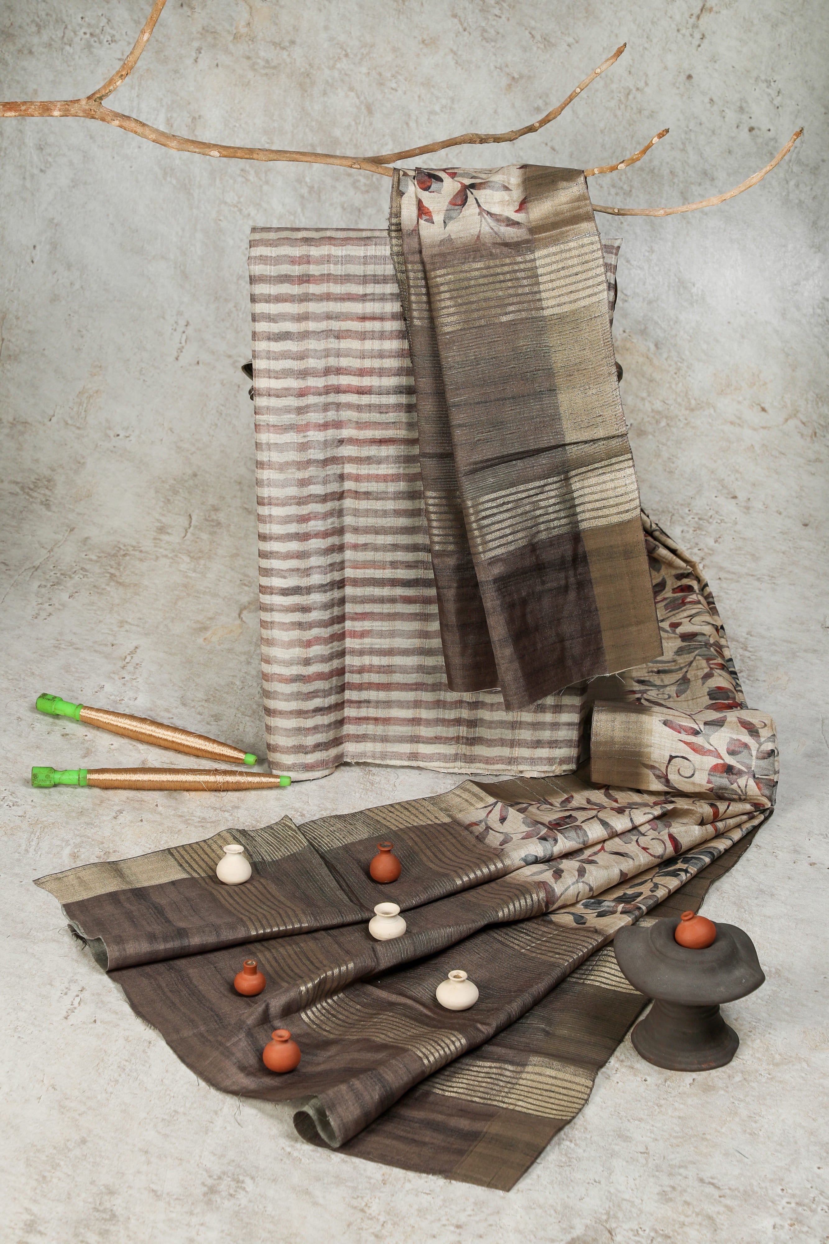Rustic Brown - Handloom Chapa 2 piece Set