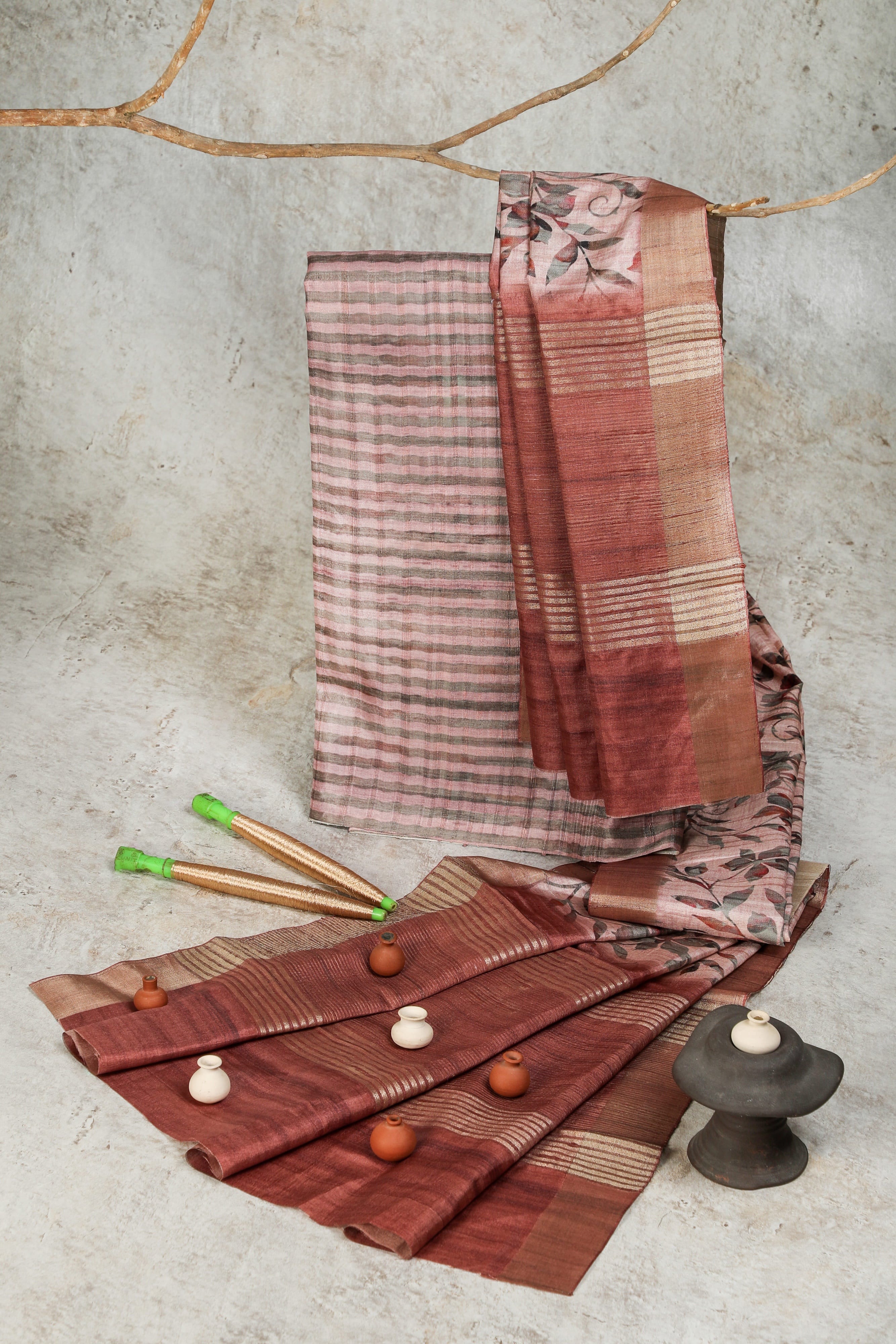 Stone Red - Handloom Chapa 2 piece Set