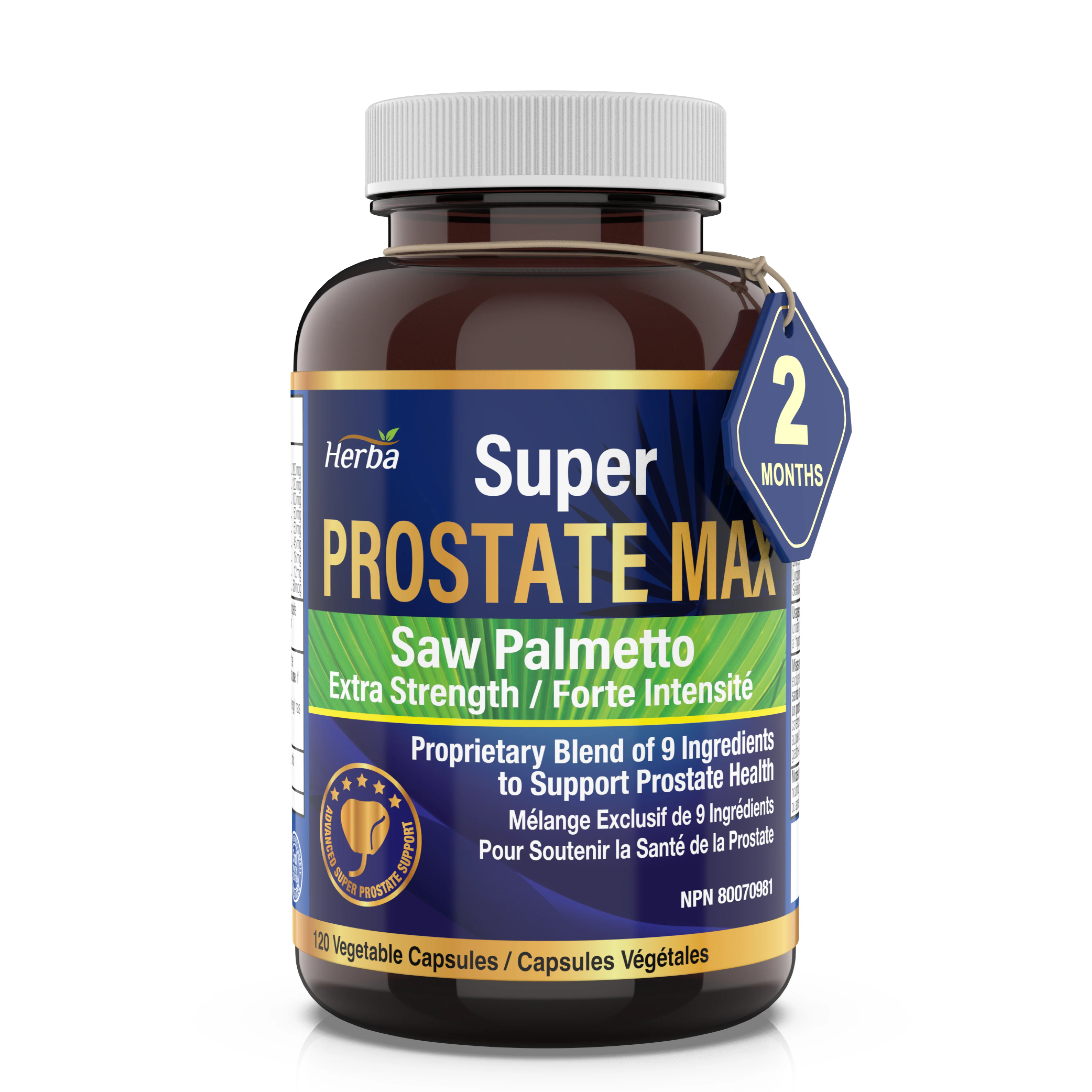 Herba Prostate Max - Prostate Supplement for Men �– 120 Capsules | 9 Natural Ingredients