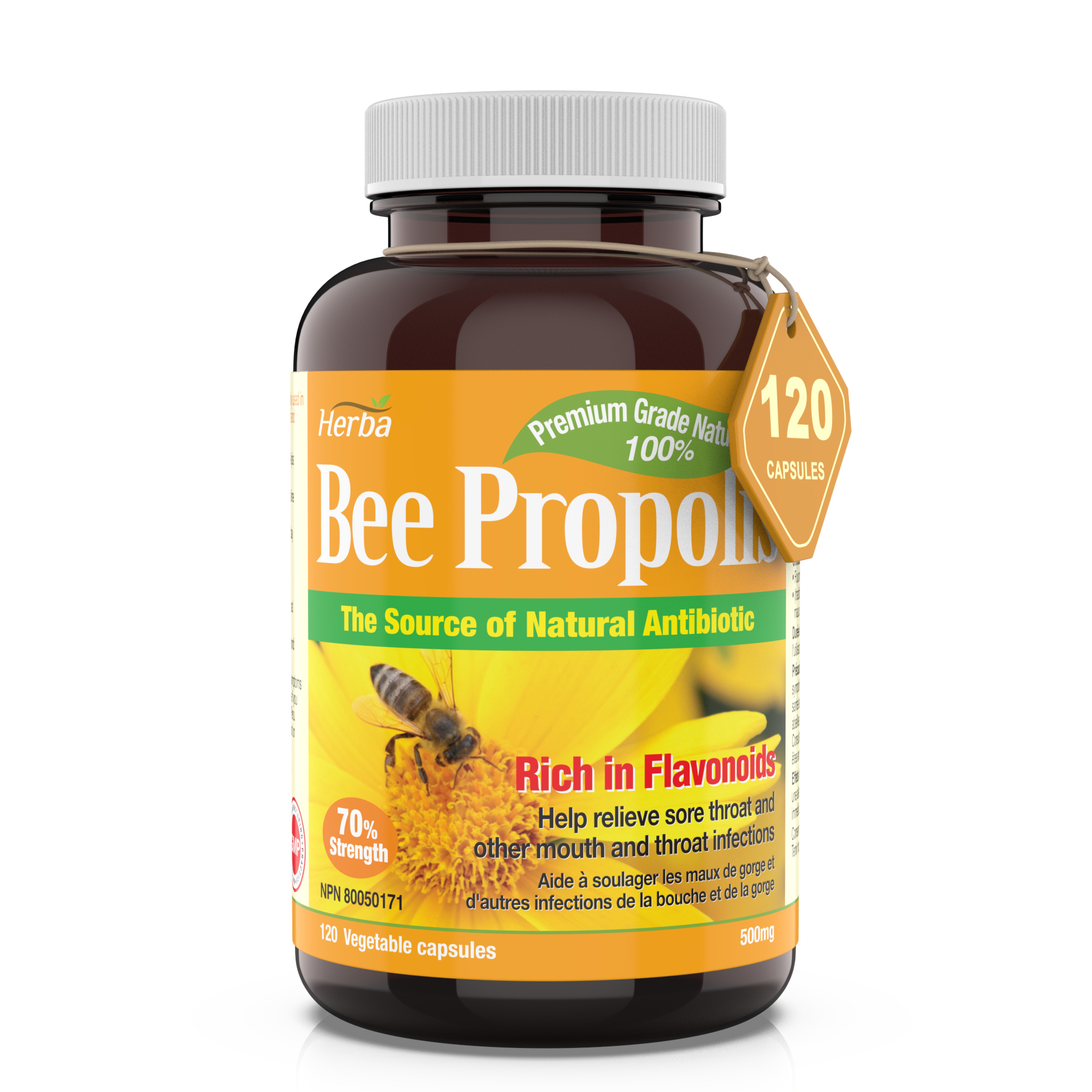 Herba Bee Propolis Capsules 500mg - 120 Capsules