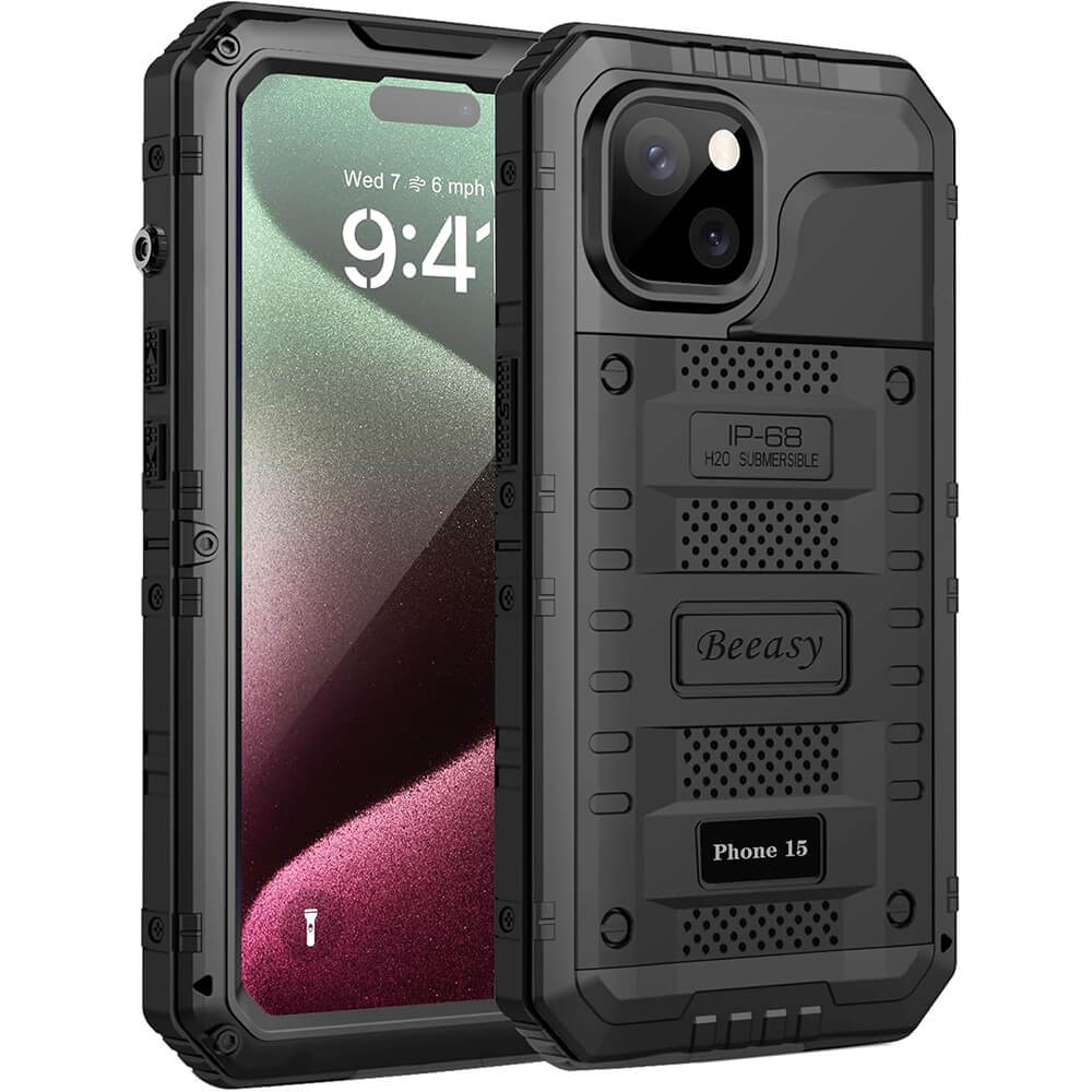 Beeasy Waterproof Case for iPhone 15 Serise - Heavy Duty - Fullbody Protective
