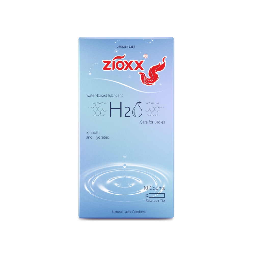 Zioxx H2O Extra Water Based Lube Condoms 10 Counts