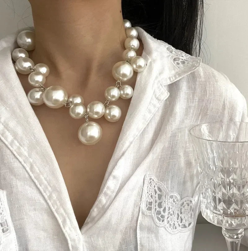 Pearl Necklace European And American Style Personality Fashion Necklace Ms Girl Travel Wedding Accessories 2023