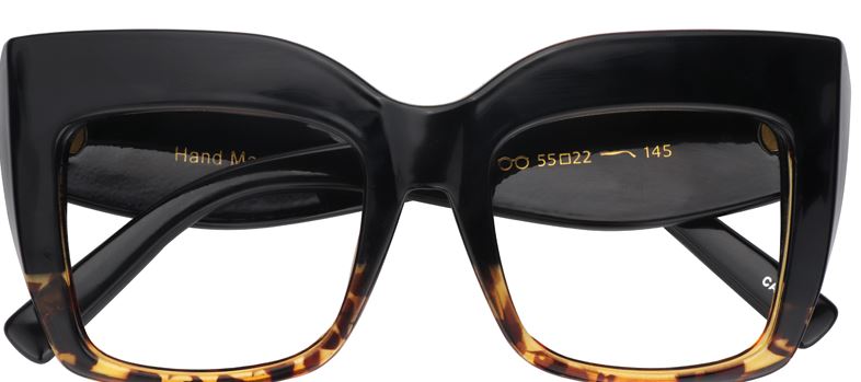 Za'hira Square Black & Leopard Glasses