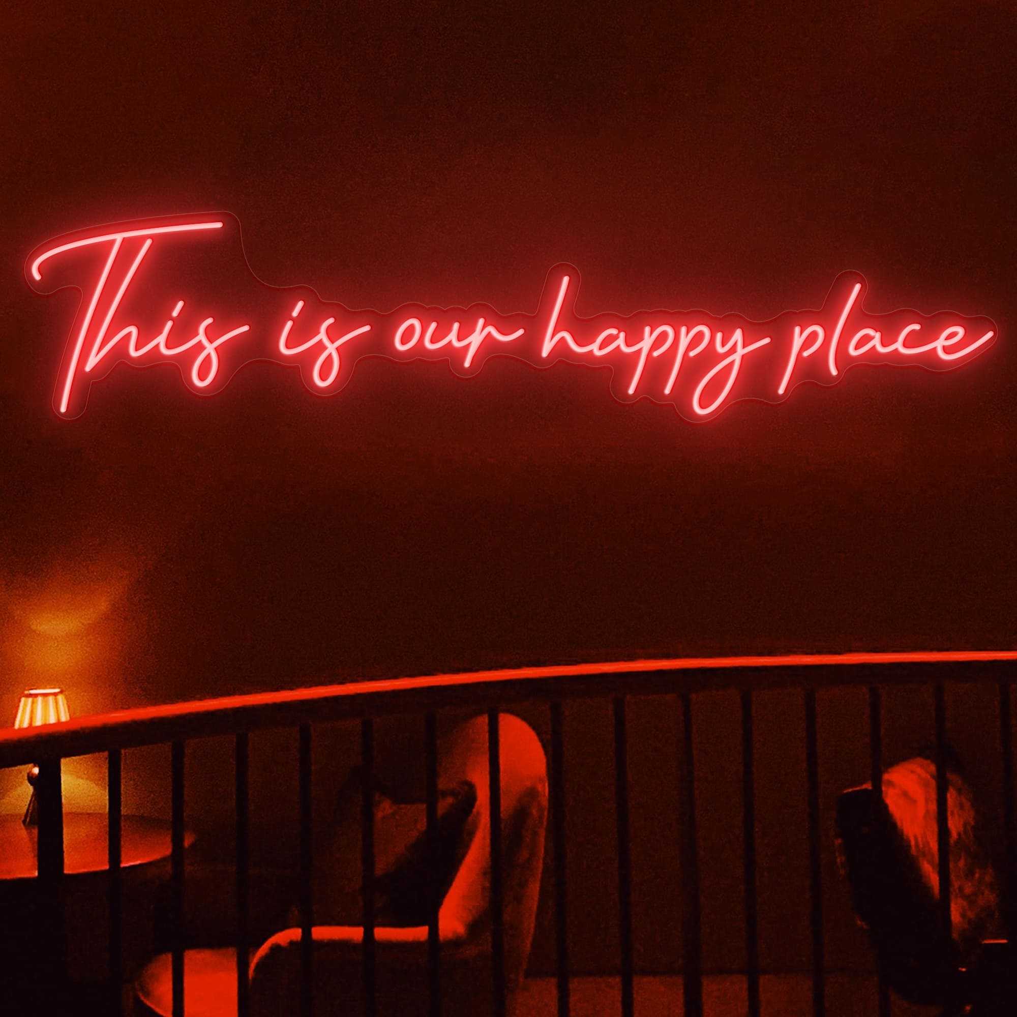 SELICOR This Is Our Happy Place Wall Decor Neon Signs