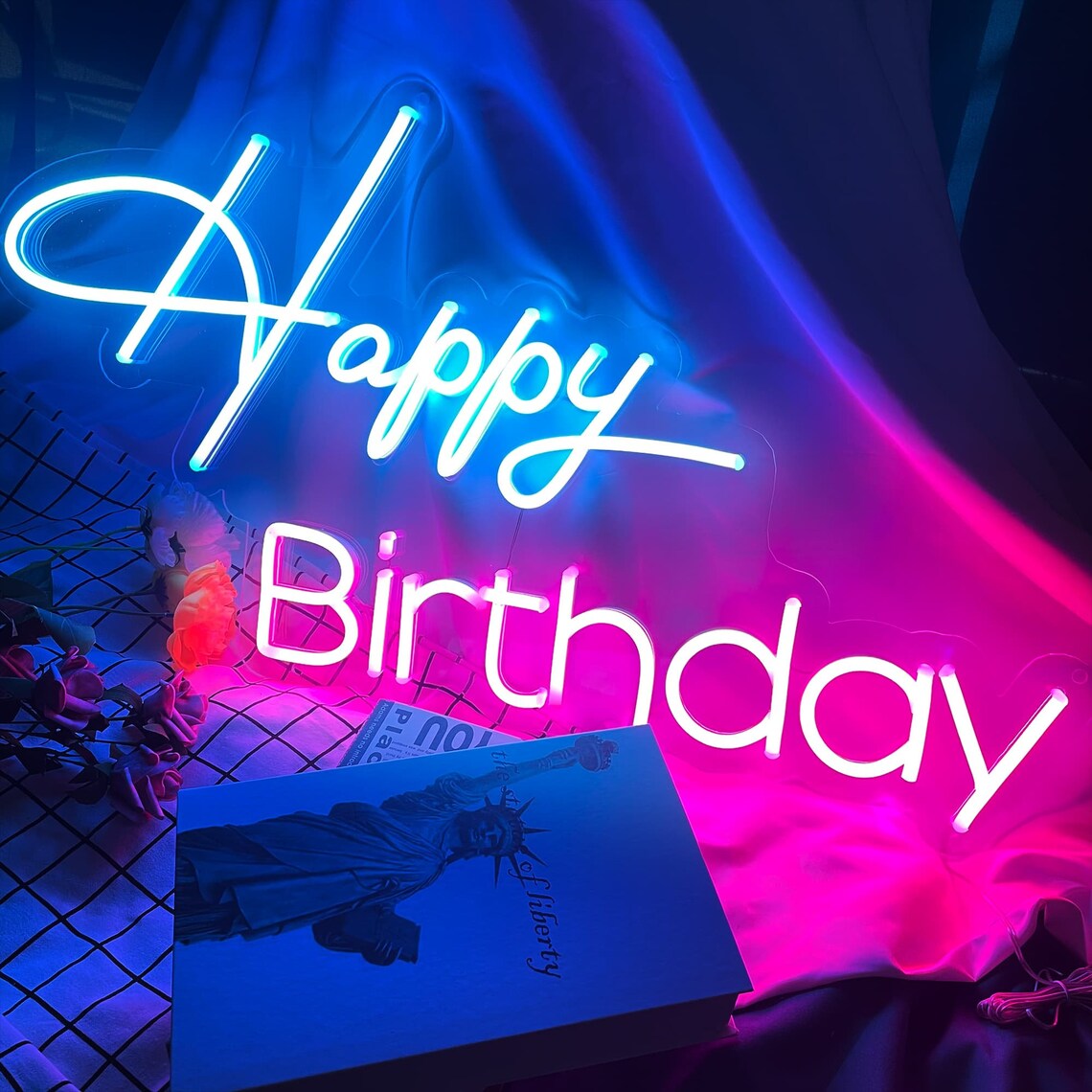 SELICOR Happy Birthday Neon Celebrate Party Decor