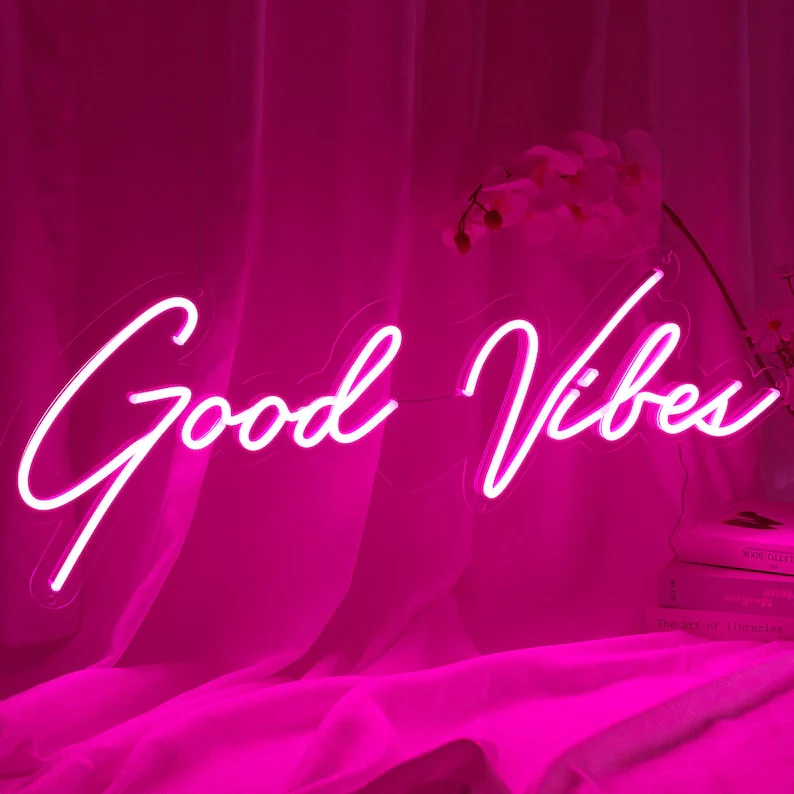 SELICOR Good Vibes Personalized Neon Sign