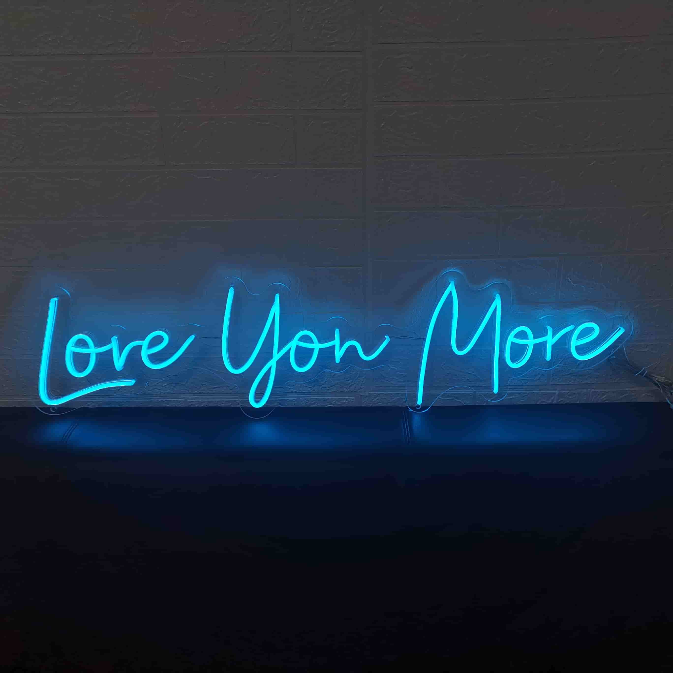 SELICOR Love You More  Wedding Backdrop Neon Sign