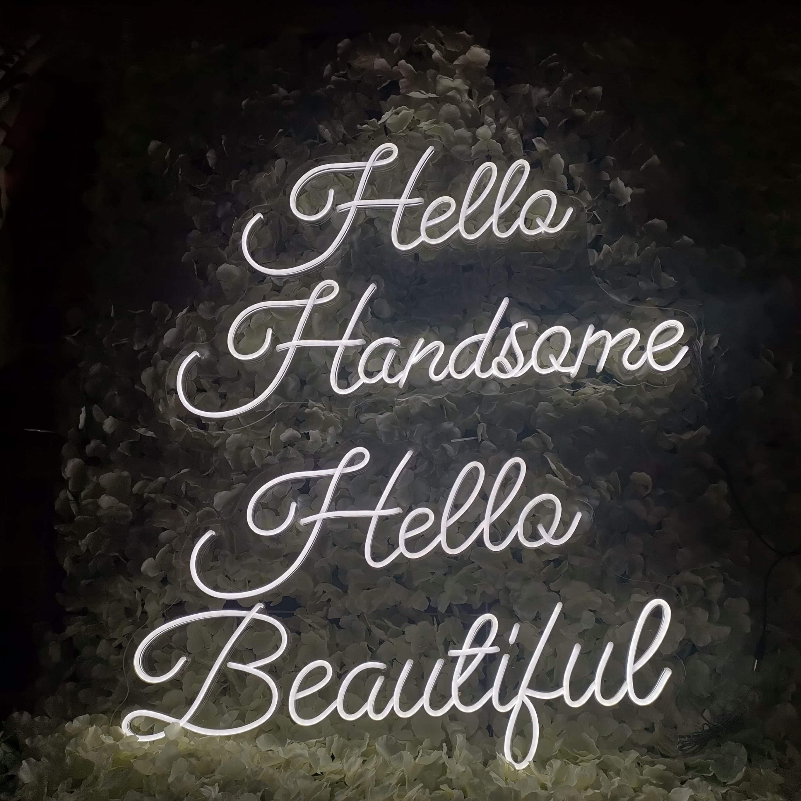 SELICOR Hello Beautiful and Hello Handsome Neon Sign