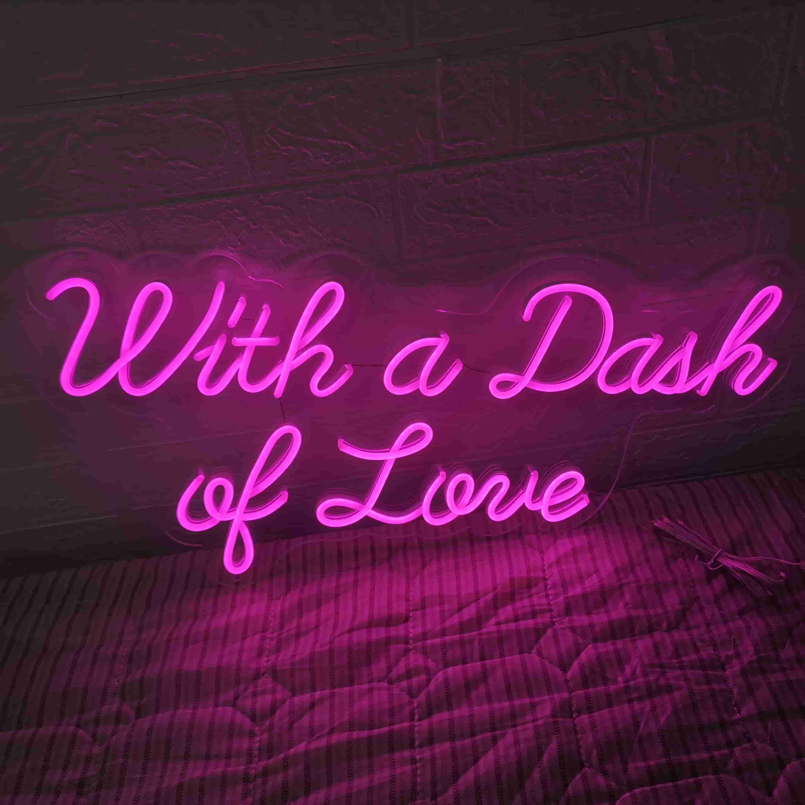 SELICOR With A Dash of Love Wedding Neon sign