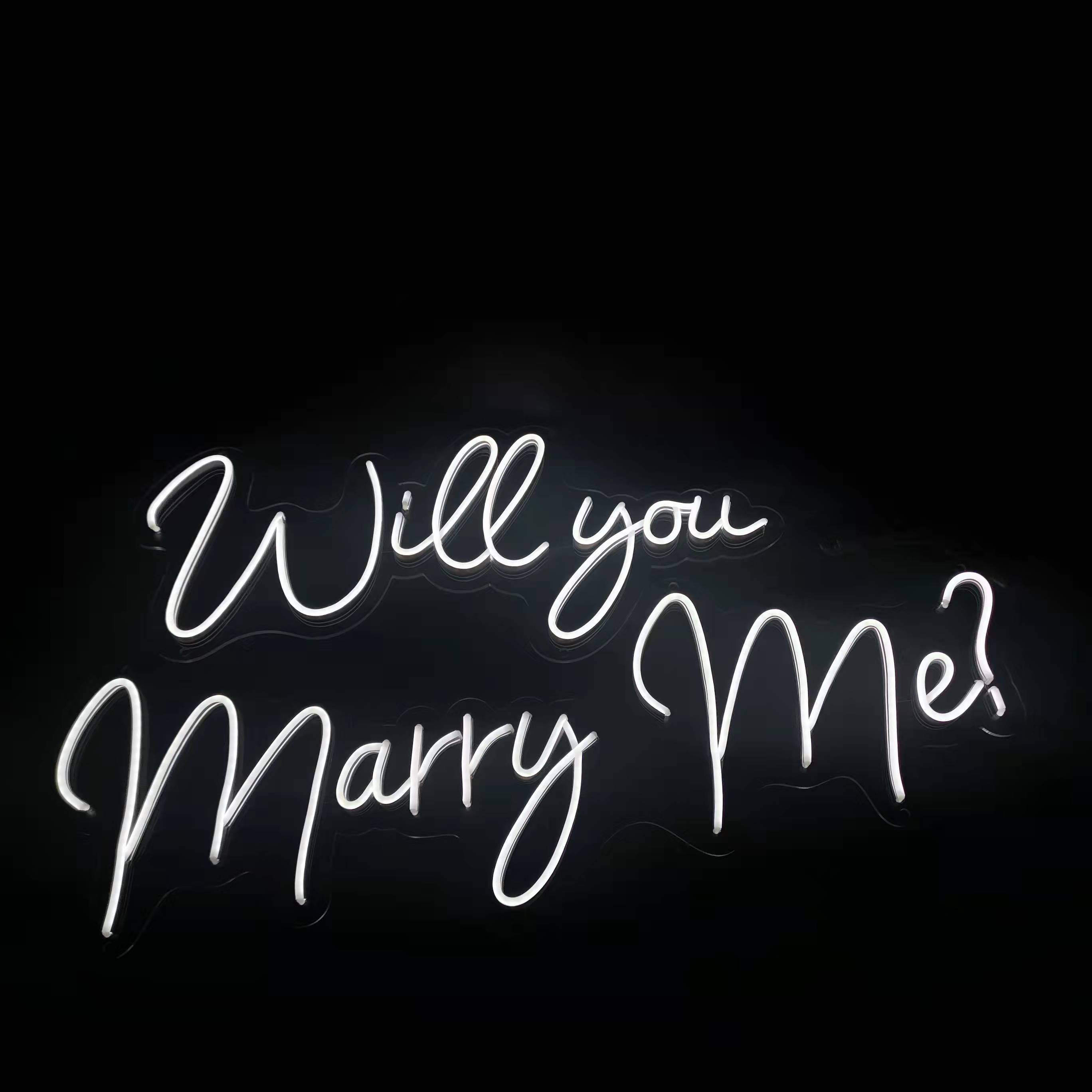 SELICOR Will You Marry Me Proposal Neon Sign