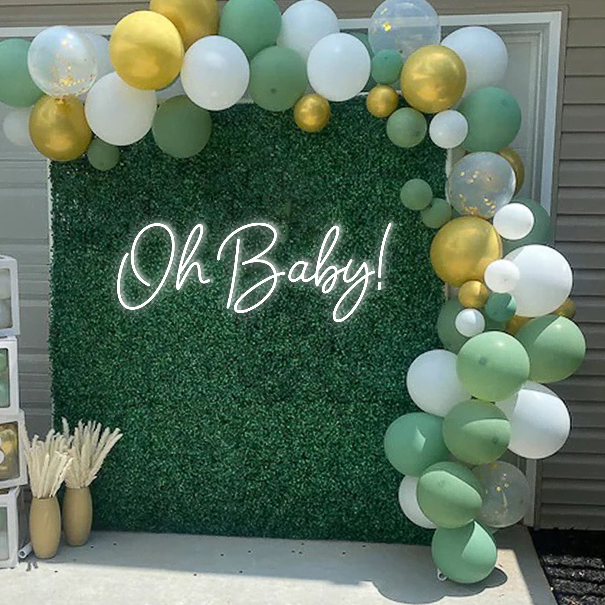 SELICOR Oh Baby Shower Neon Sign Party  Decor