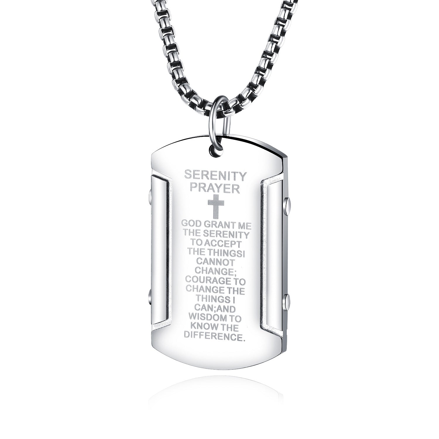 Serenity Prayer Cross Necklace