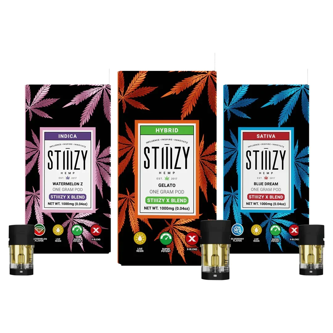 STIIIZY- HHC, Delta 8, X-Blend PODS 1G- Assorted