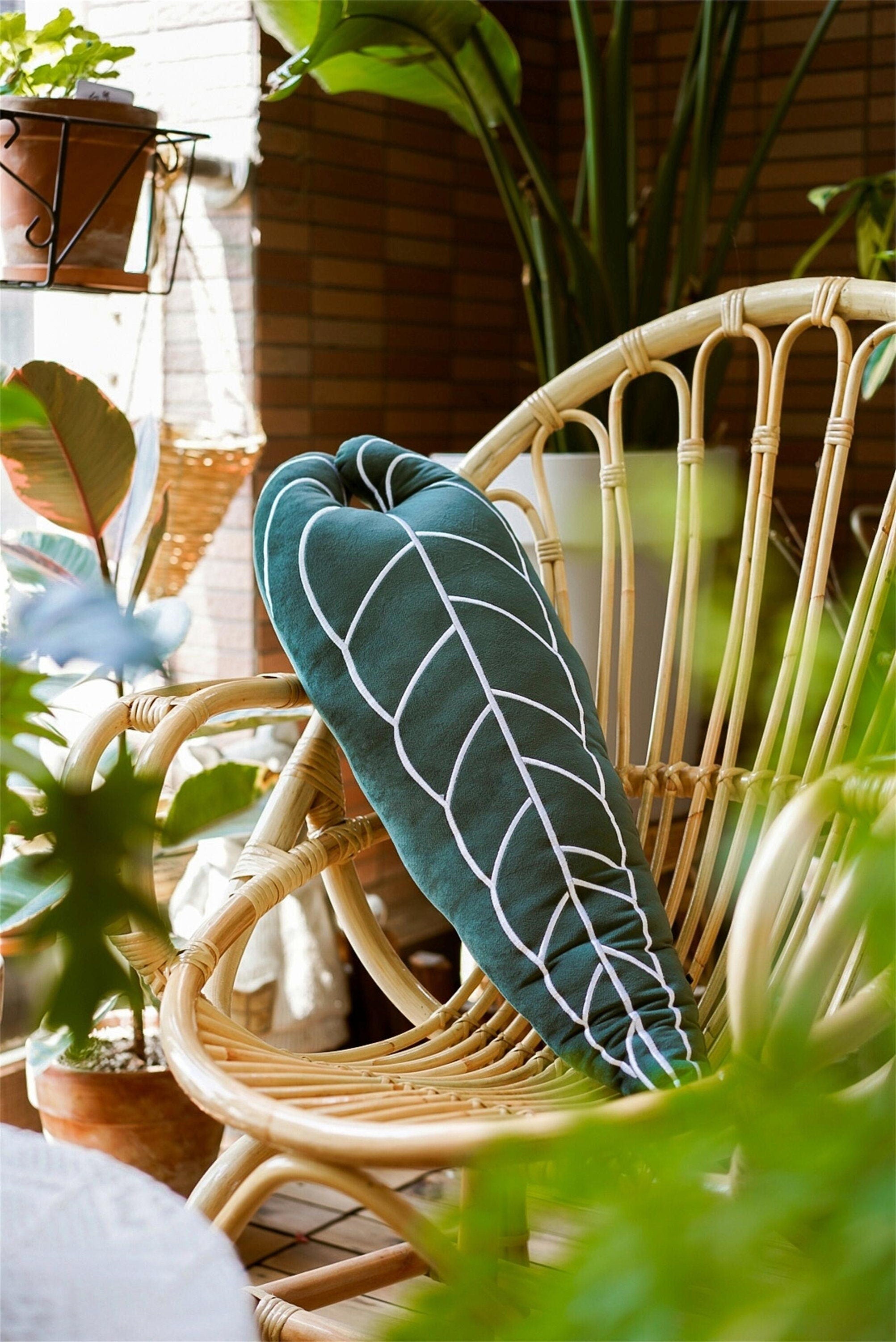 Tropical plant pillow-ins plant leaf