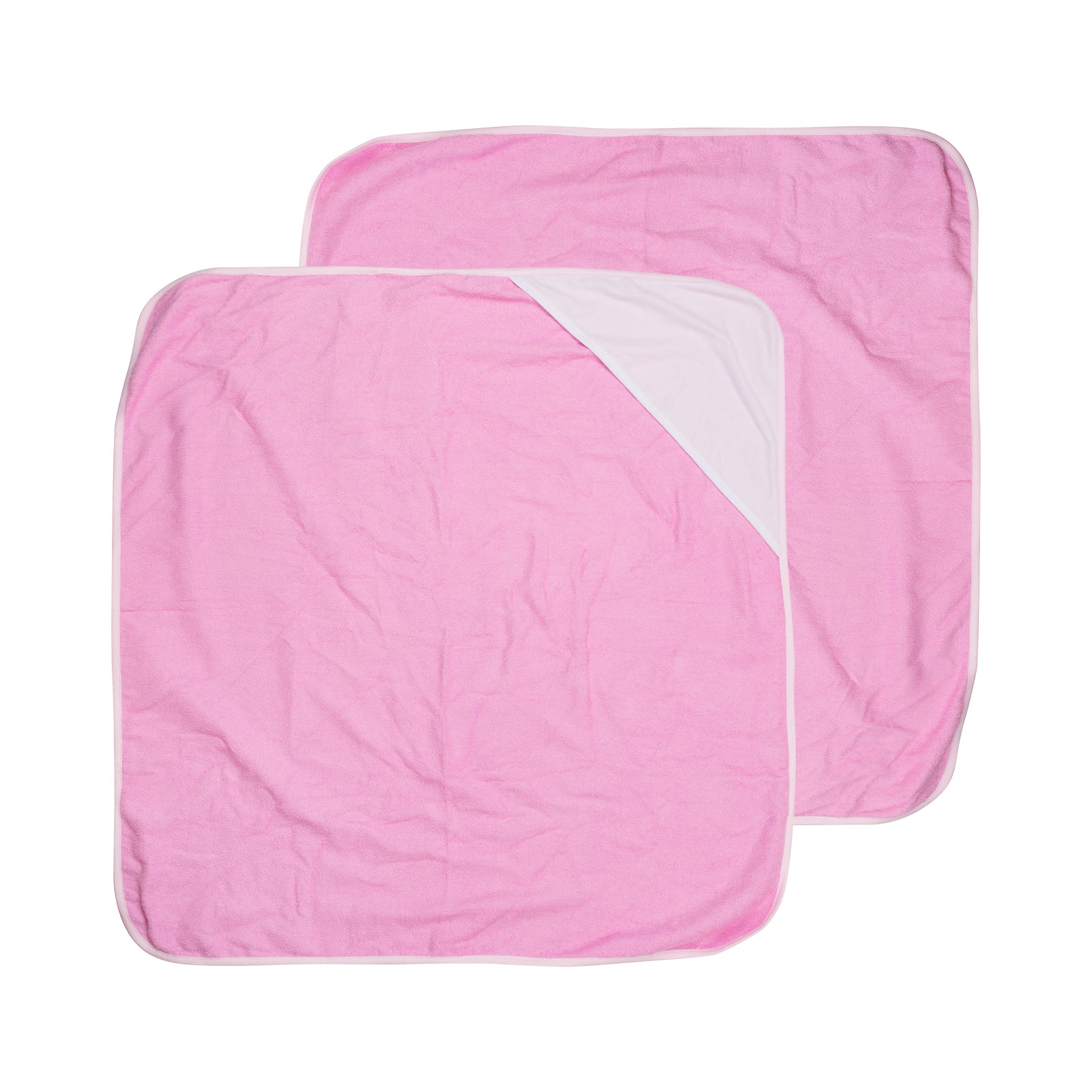 Pink Sublimation Hooded Towels - 2 Pack