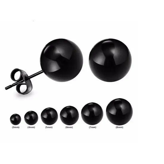 Stalen Bolletjes Oorbellen - Maten En Kleuren