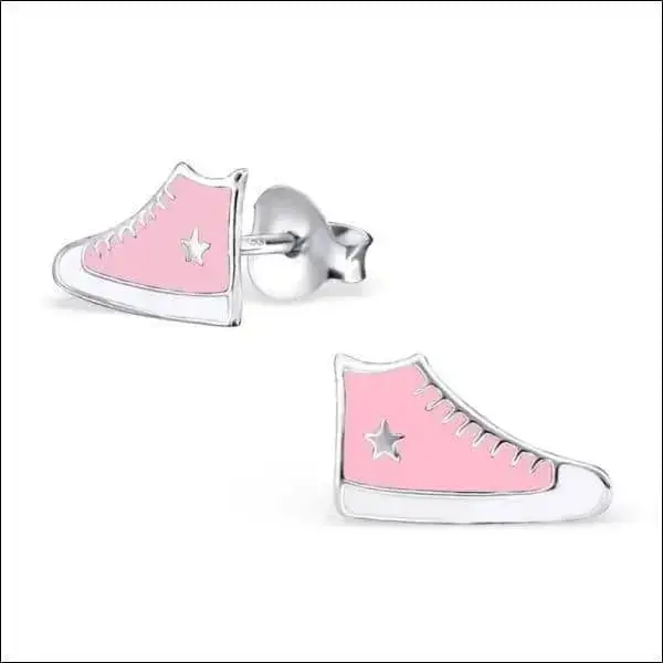 Zilveren Sneaker Oorknopjes - Trendy Accessoires