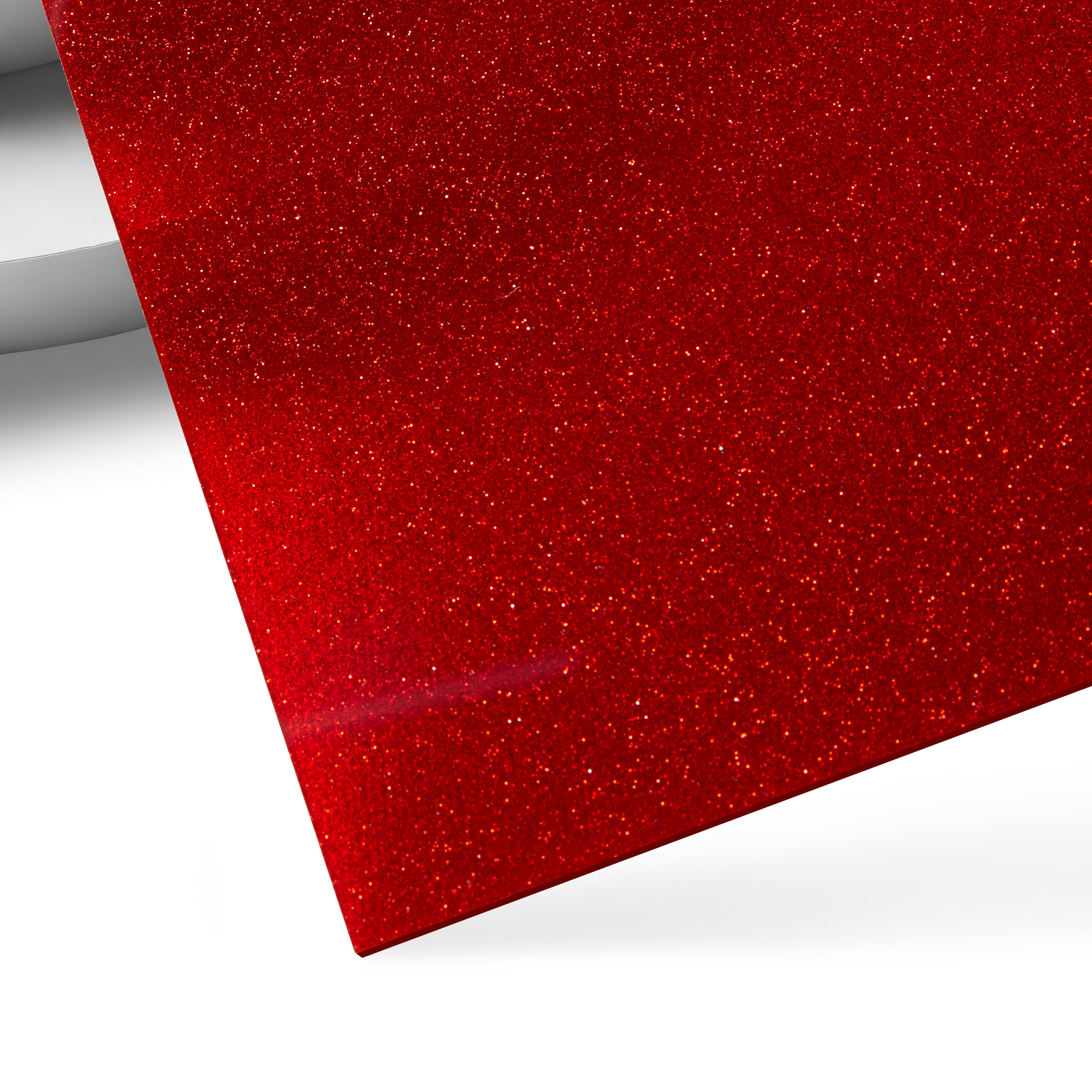 1/8" Red Glitter Opaque Glossy Acrylic Sheet Plexiglass (2pcs)-YAC015